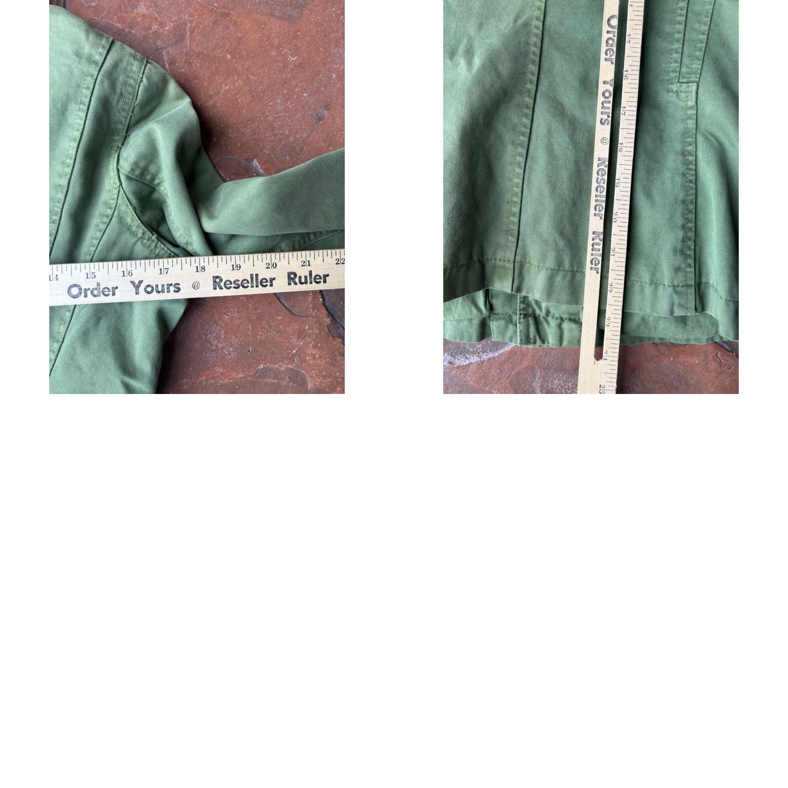 Vintage VINTAGE Kitson Military Jacket Women’s M Green Rhinestone Military Utilitarian Cotton Denim Short Sleeve? ( Note: This is no longer accurate. ) Size M / US 6-8 / IT 42-44 - 9 Thumbnail