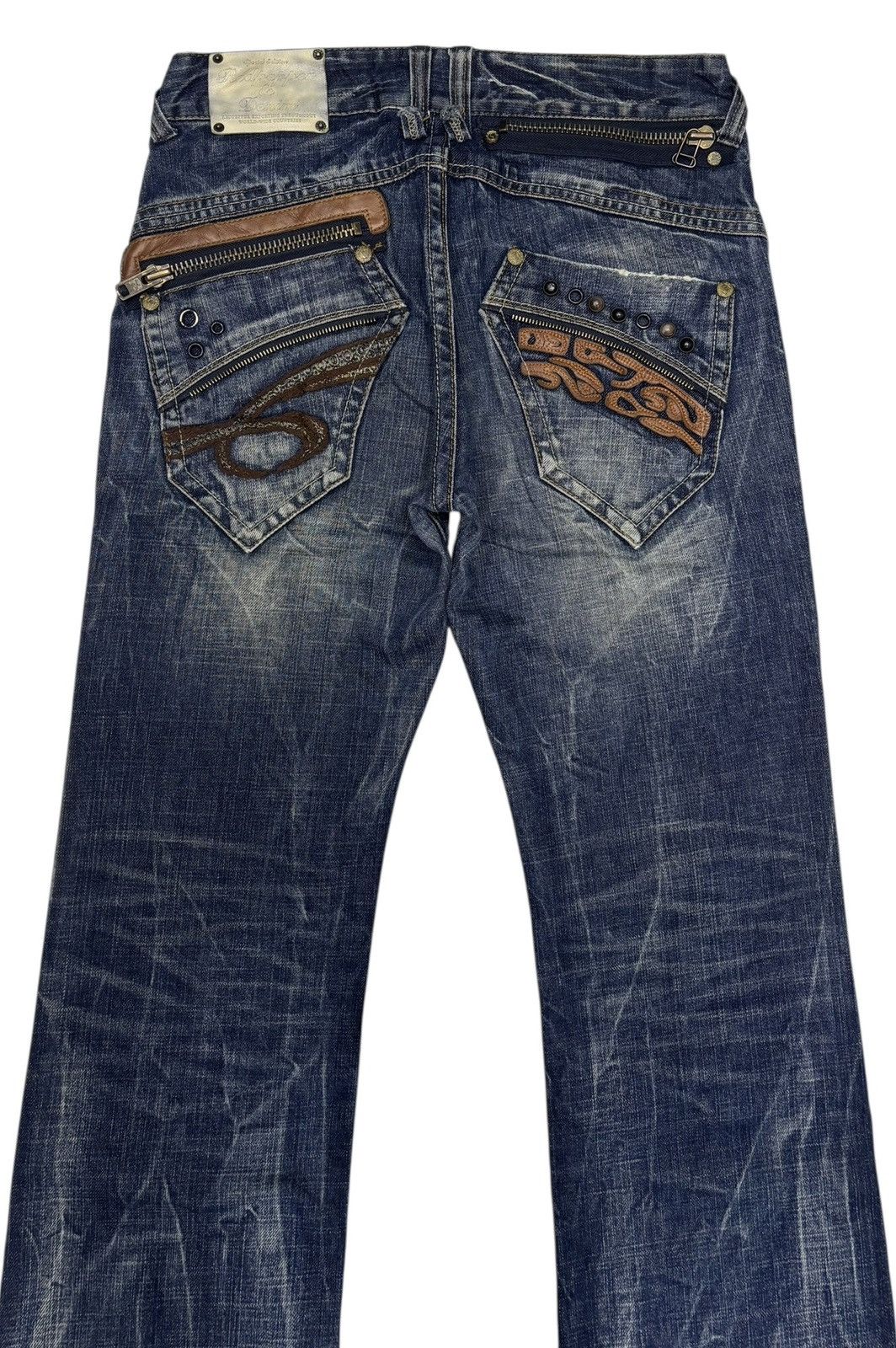 If Six Was Nine RED PEPPER FLARED JEANS DISTRESSED DENIM Size US 30 / EU 46 - 8 Thumbnail