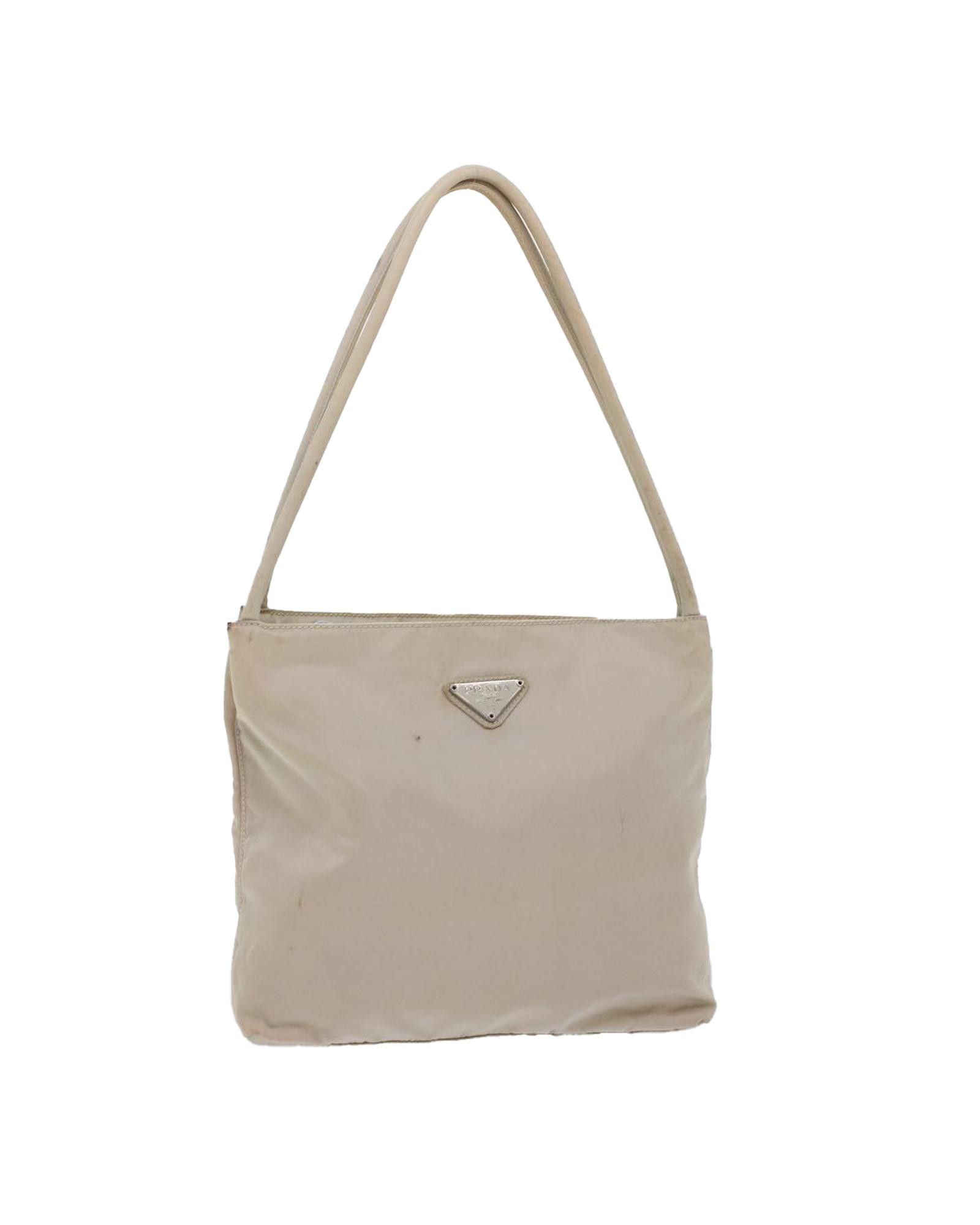 image of Prada Ivory Nylon Tote Bag - Italian Made, Women's
