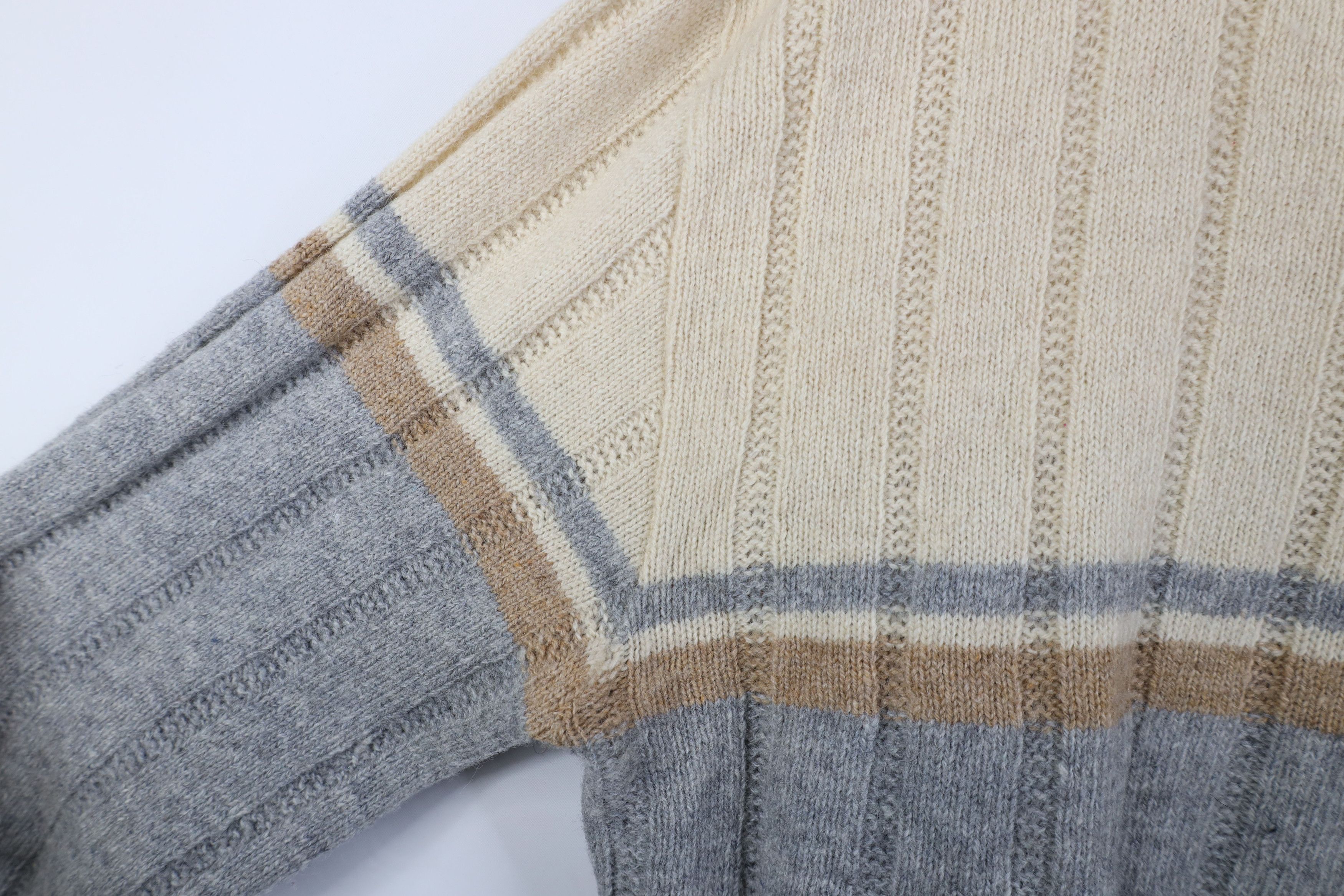 Vintage Vintage 70s Streetwear Striped Ribbed Knit Sweater USA Size US L / EU 52-54 / 3 - 6 Thumbnail