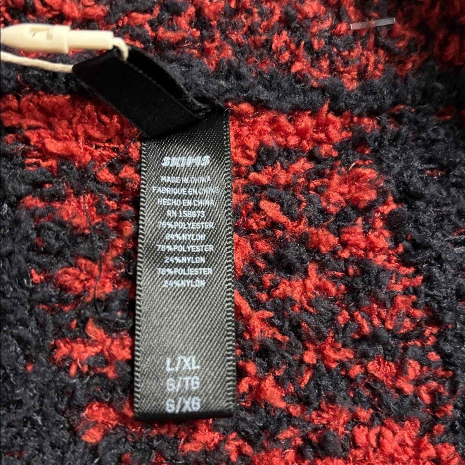 Swims SKIMS Red and Black Plaid Zip-Up Cozy Jacket Size L / US 10 / IT 46 - 8 Thumbnail