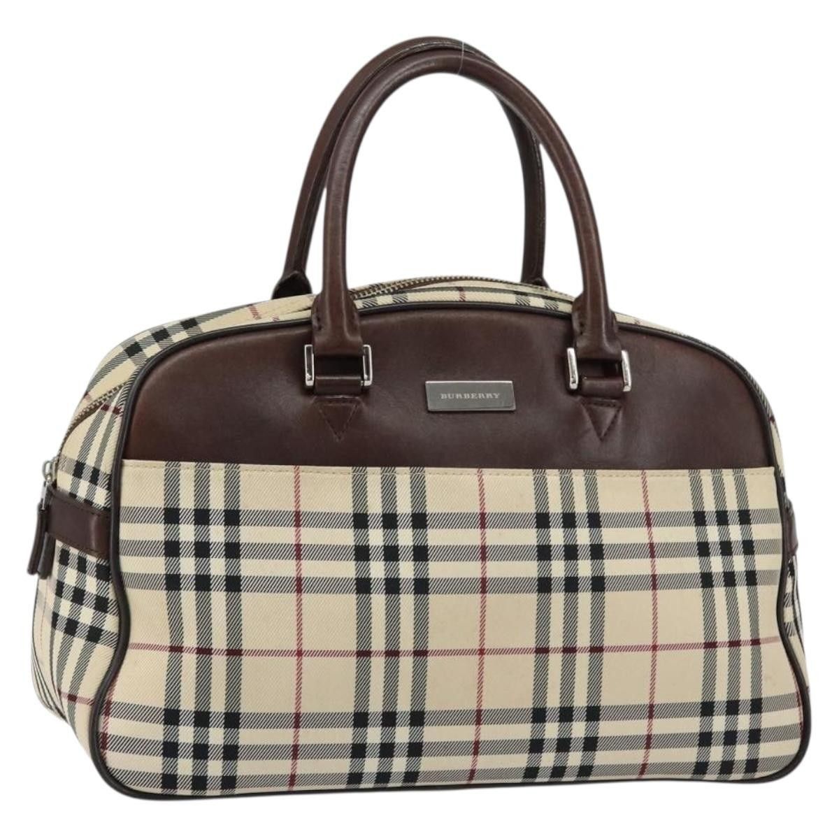 Burberry Burberry Nova Check Bowling Bag Canvas Size ONE SIZE - 1 Thumbnail
