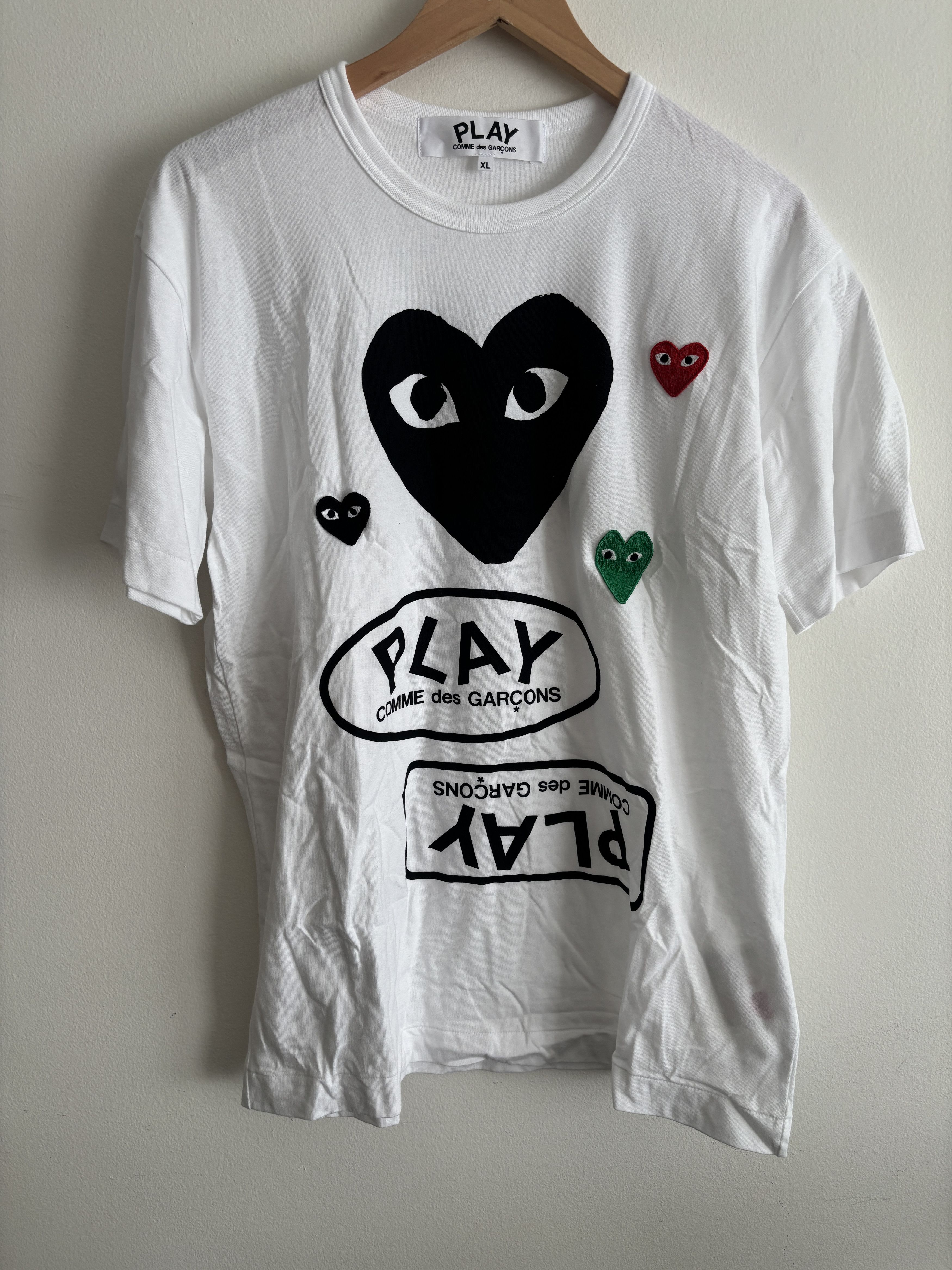 Comme des Garcons Short Sleeve White CDG 1986 ete logo print T 