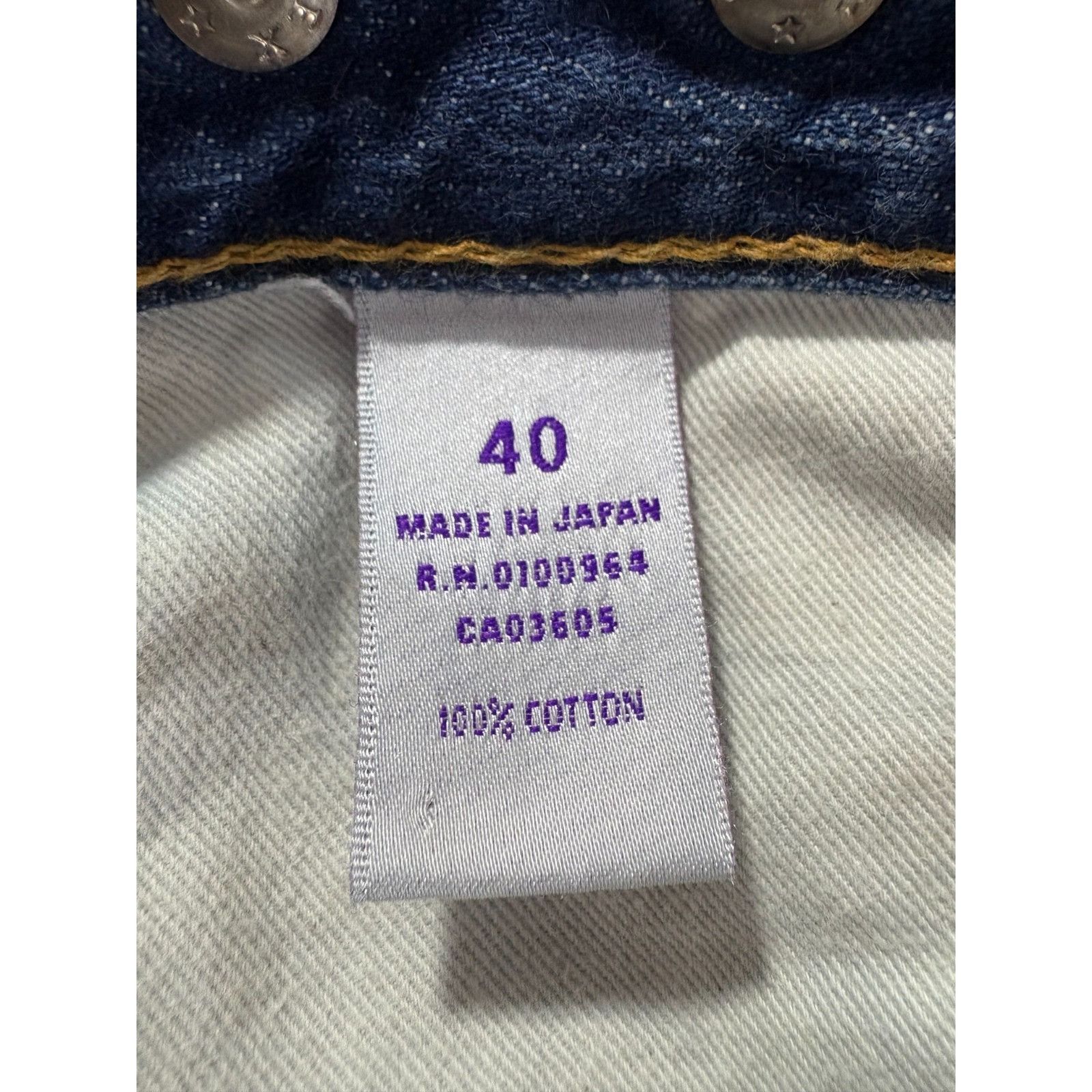 Prps PRPS Purple Tag Denim Jeans size 34 W 31 L Made in Japan Rar Size US 34 / EU 50 - 3 Thumbnail