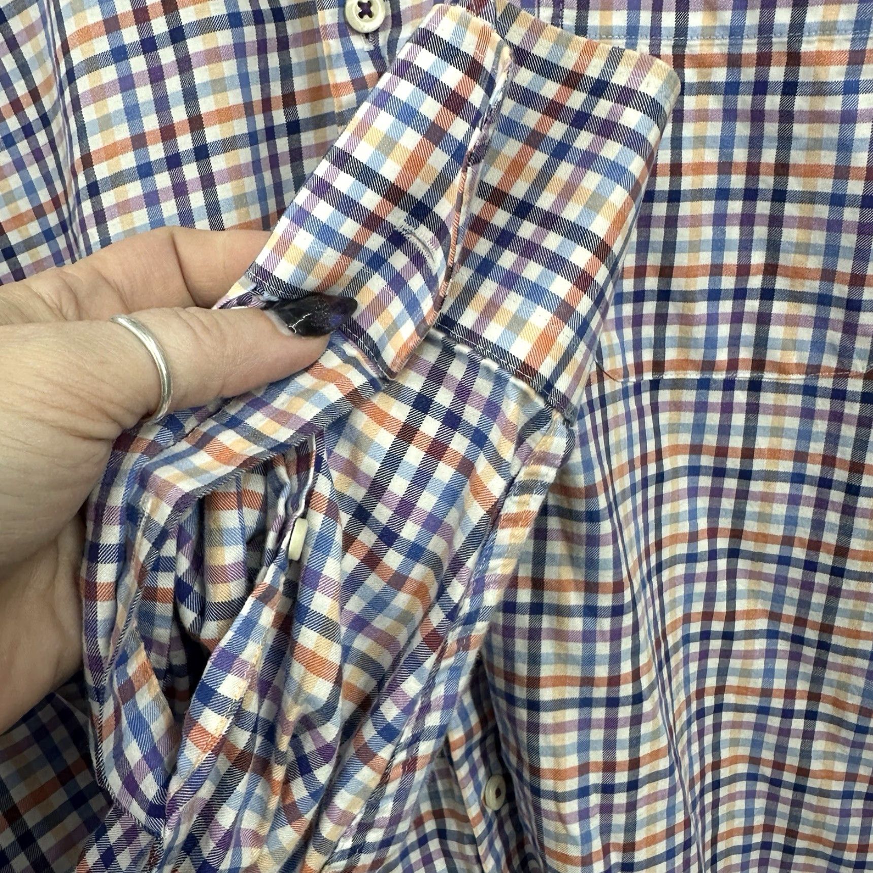Peter Millar Peter Millar Shirt Mens XL Plaid Long Sleeved Button Front Blue Preppy Dad Golf Size US XL / EU 56 / 4 - 7 Thumbnail