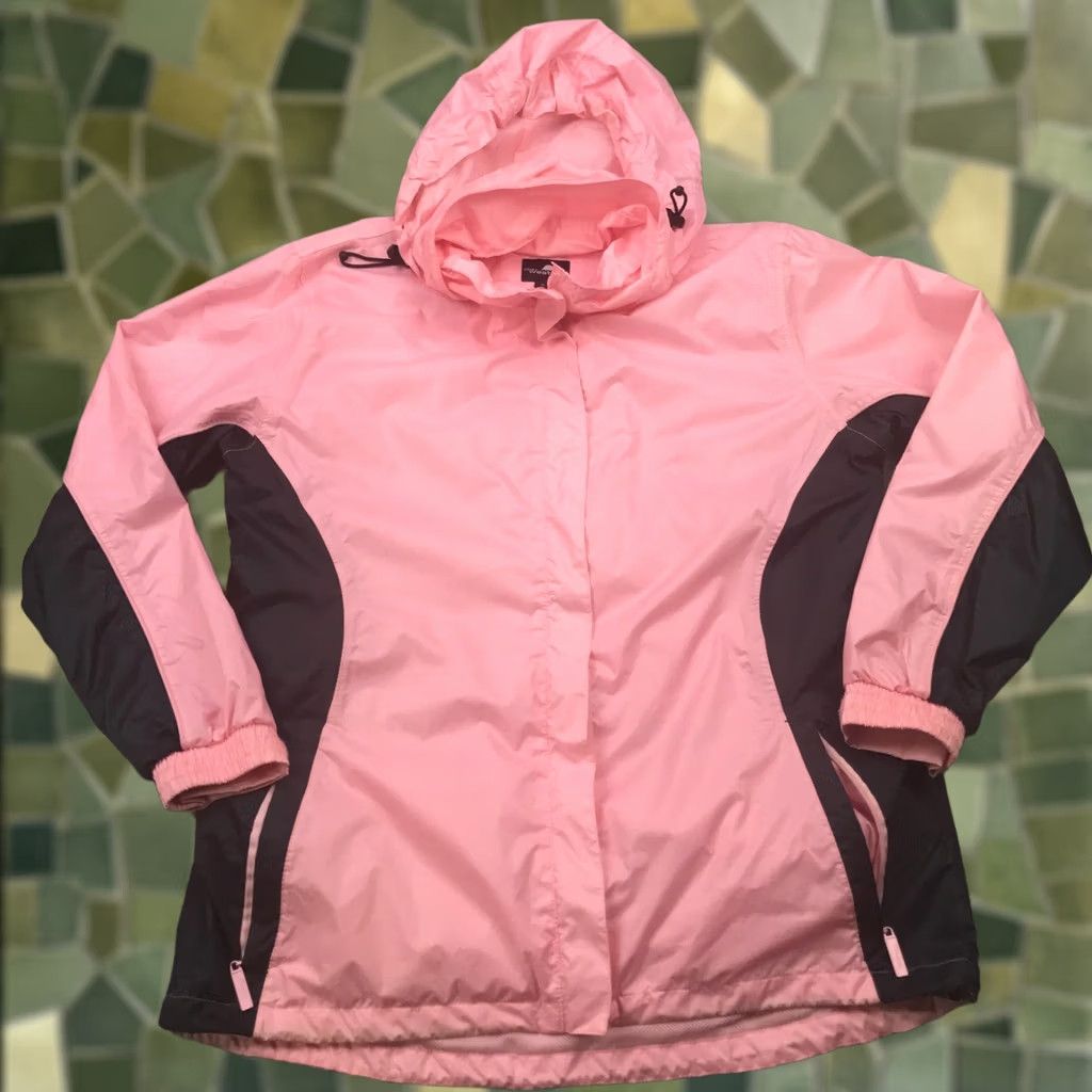 CO The Weather Co. Womens Jacket Large Pink Packable Hood Zip Up Windbreaker Size L / US 10 / IT 46 - 1 Thumbnail