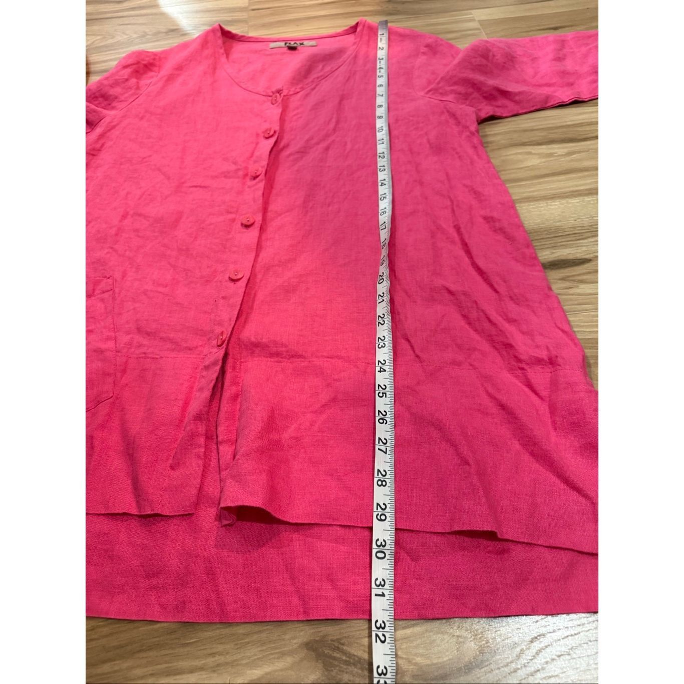 FLAX Flax NWOT button front linen pink jacket shacket size Small Size S / US 4 / IT 40 - 9 Thumbnail