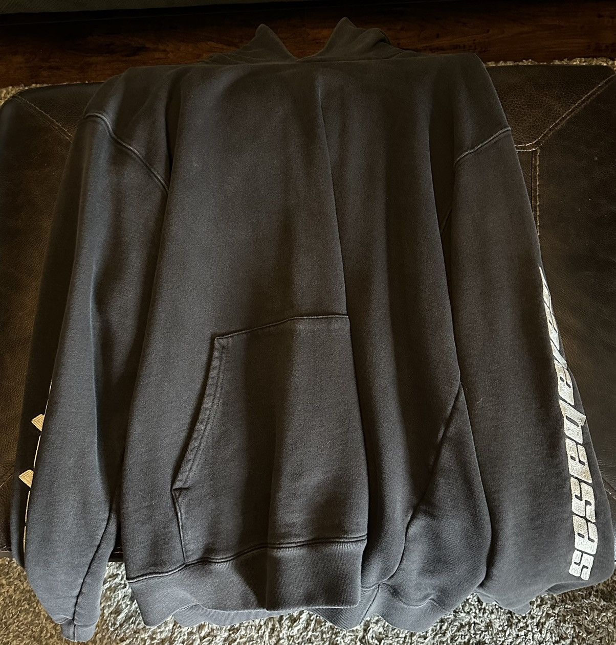 image of Kanye West x Yeezy Season 5 Hoodie in Black, Men's (Size XL)