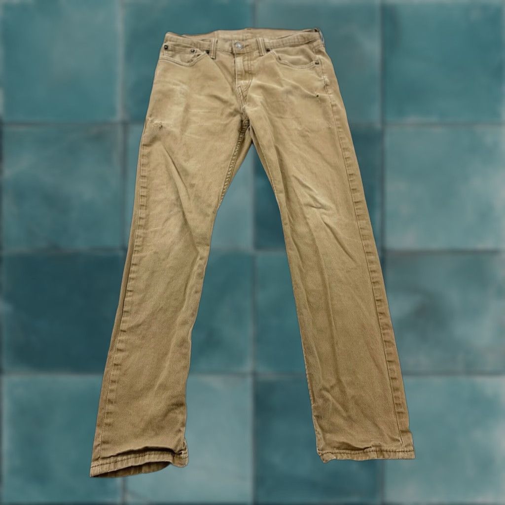 Levi's Levis 502 Jeans Slim Mens 29x27 (tagged 30x30) Beige Slim Size US 29 - 1 Thumbnail