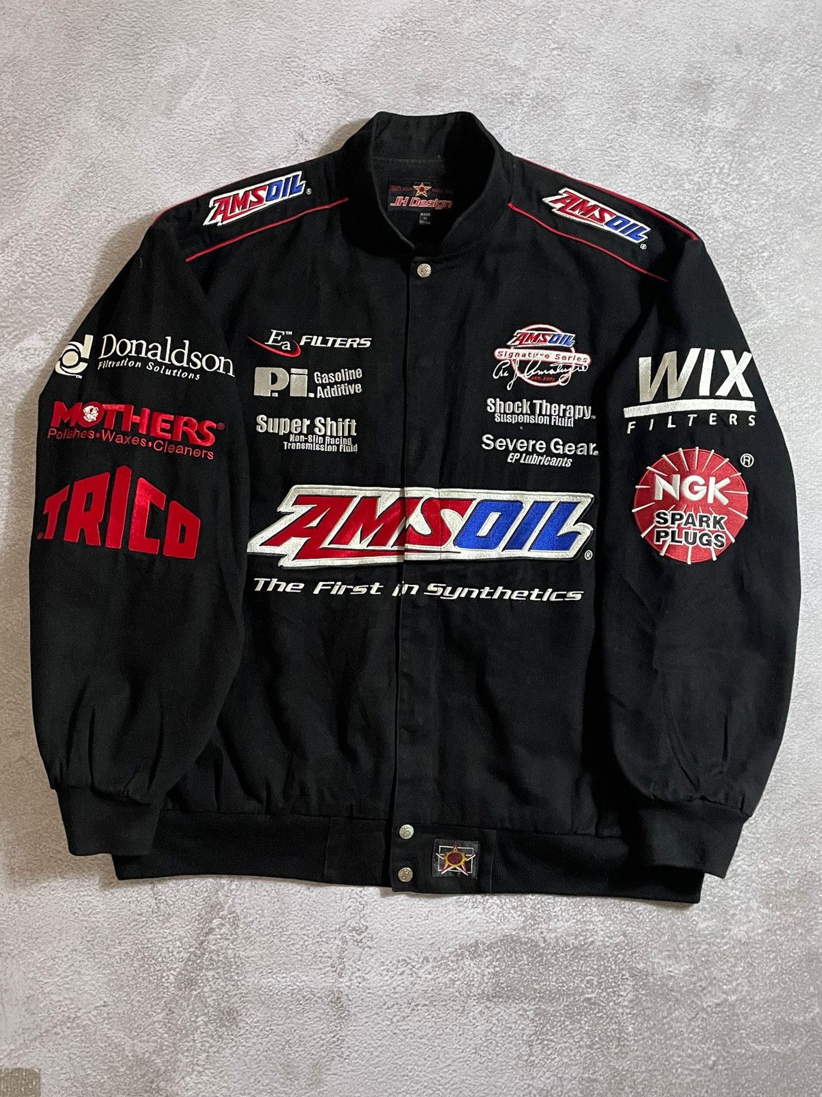 image of Jeff Hamilton x Jh Designs Nascar Amsoil By Jh Design in Black, Men's (Size 2XL)