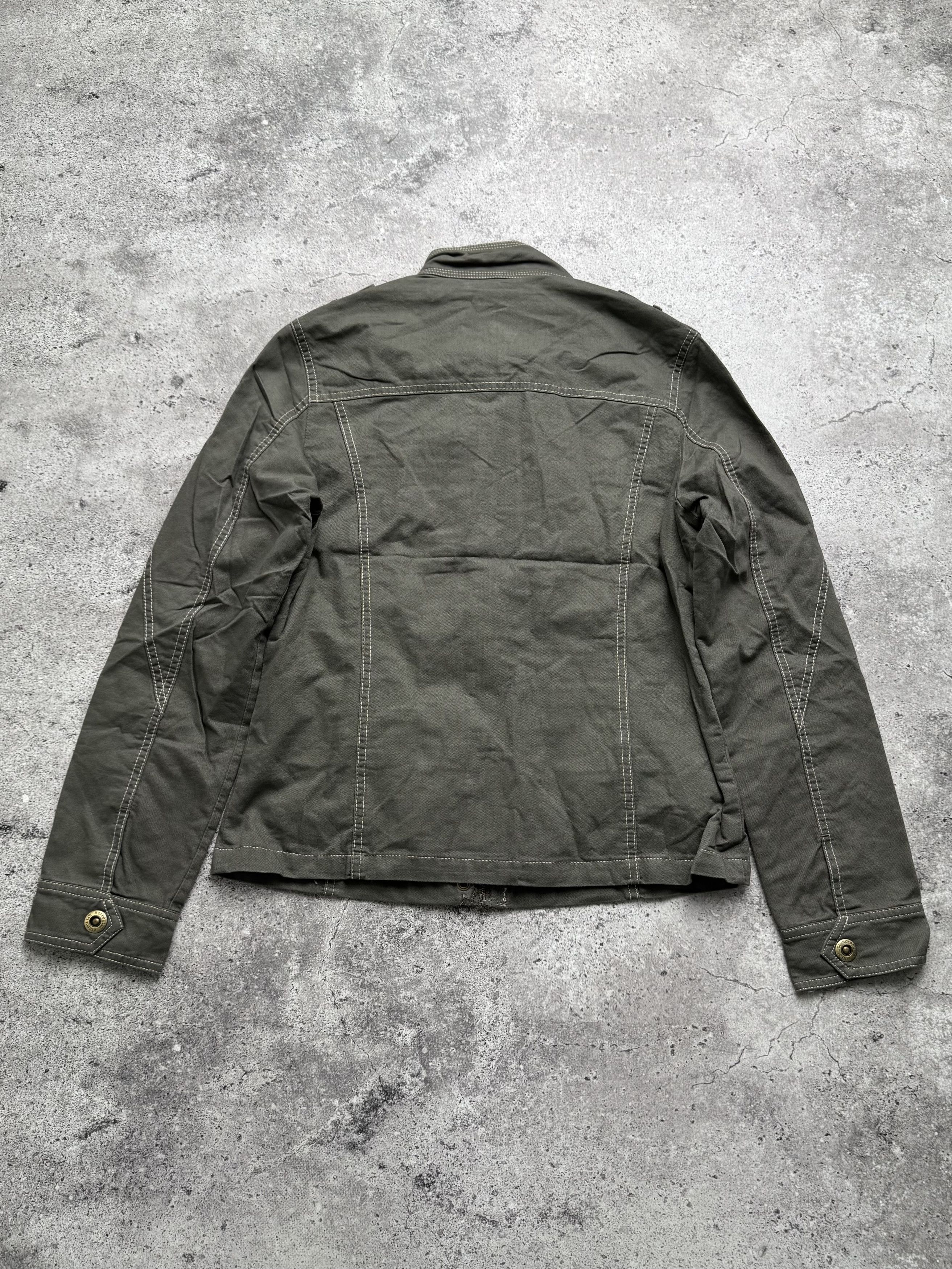 Vintage Vintage Khaki Military Jacket Utility Zip Button Cotton Coat Size S / US 4 / IT 40 - 4 Thumbnail