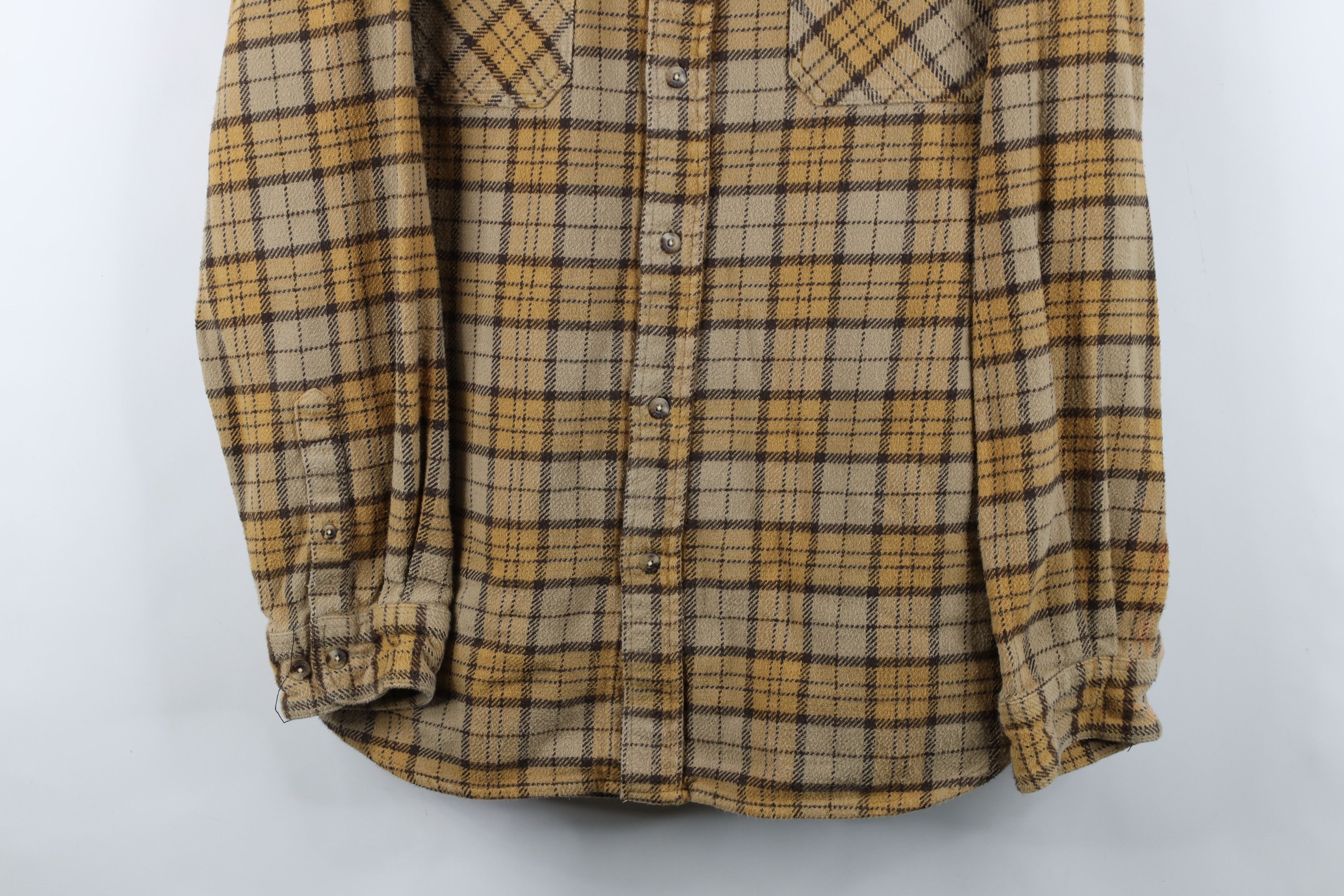 Vintage Vintage 90s Streetwear Flannel Button Shirt Plaid Size US XL / EU 56 / 4 - 3 Thumbnail