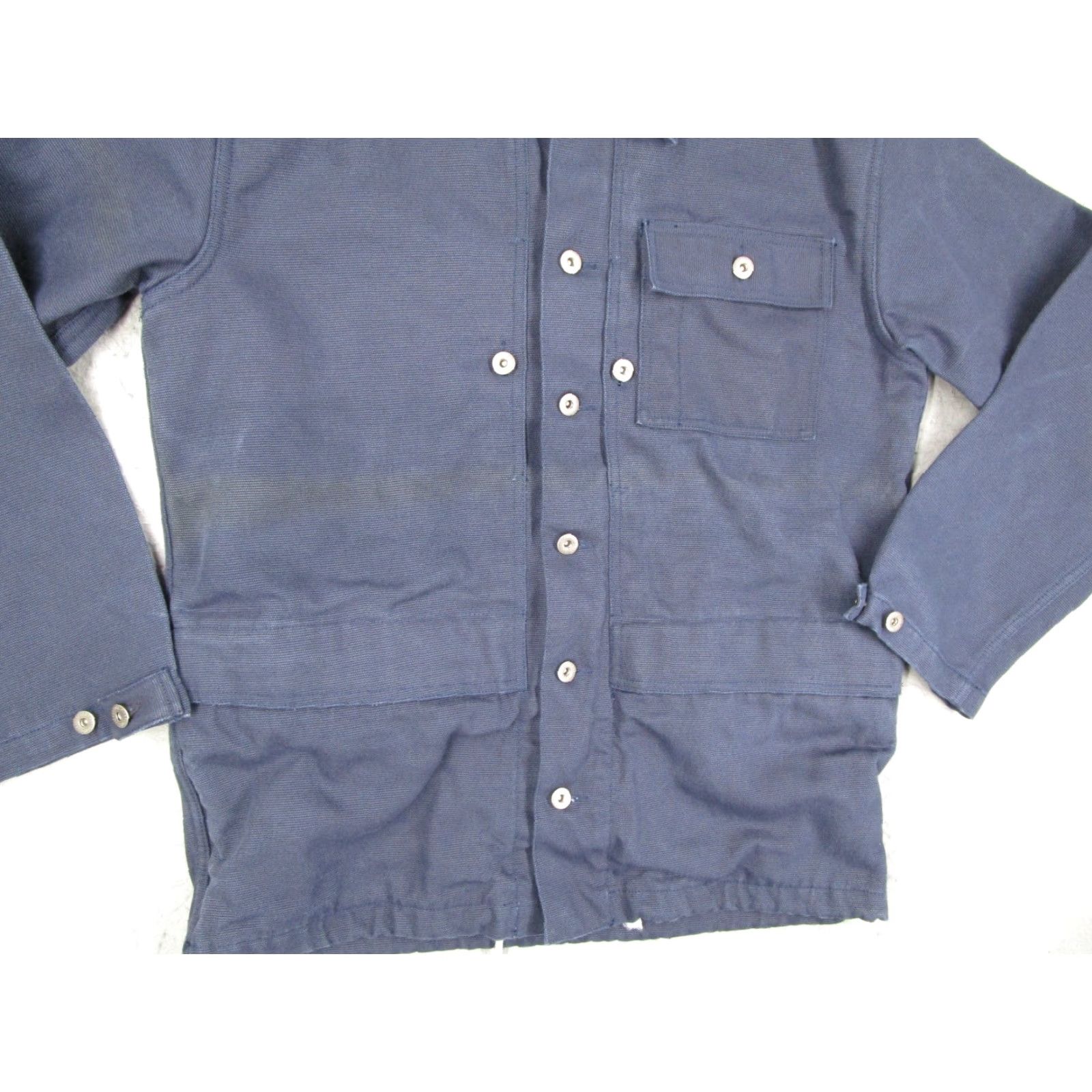 Tenderloin VINTAGE Tenderloin Jacket Mens Large Navy Blue Chore Workwear Military Made in USA Size US L / EU 52-54 / 3 - 3 Thumbnail
