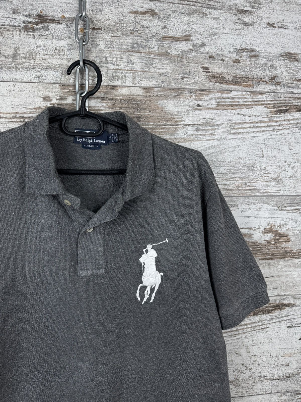 Polo Ralph Lauren × Vintage Mens Vintage Polo Ralph Lauren polos 3 grey T-shirt tee Size US XL / EU 56 / 4 - 3 Thumbnail