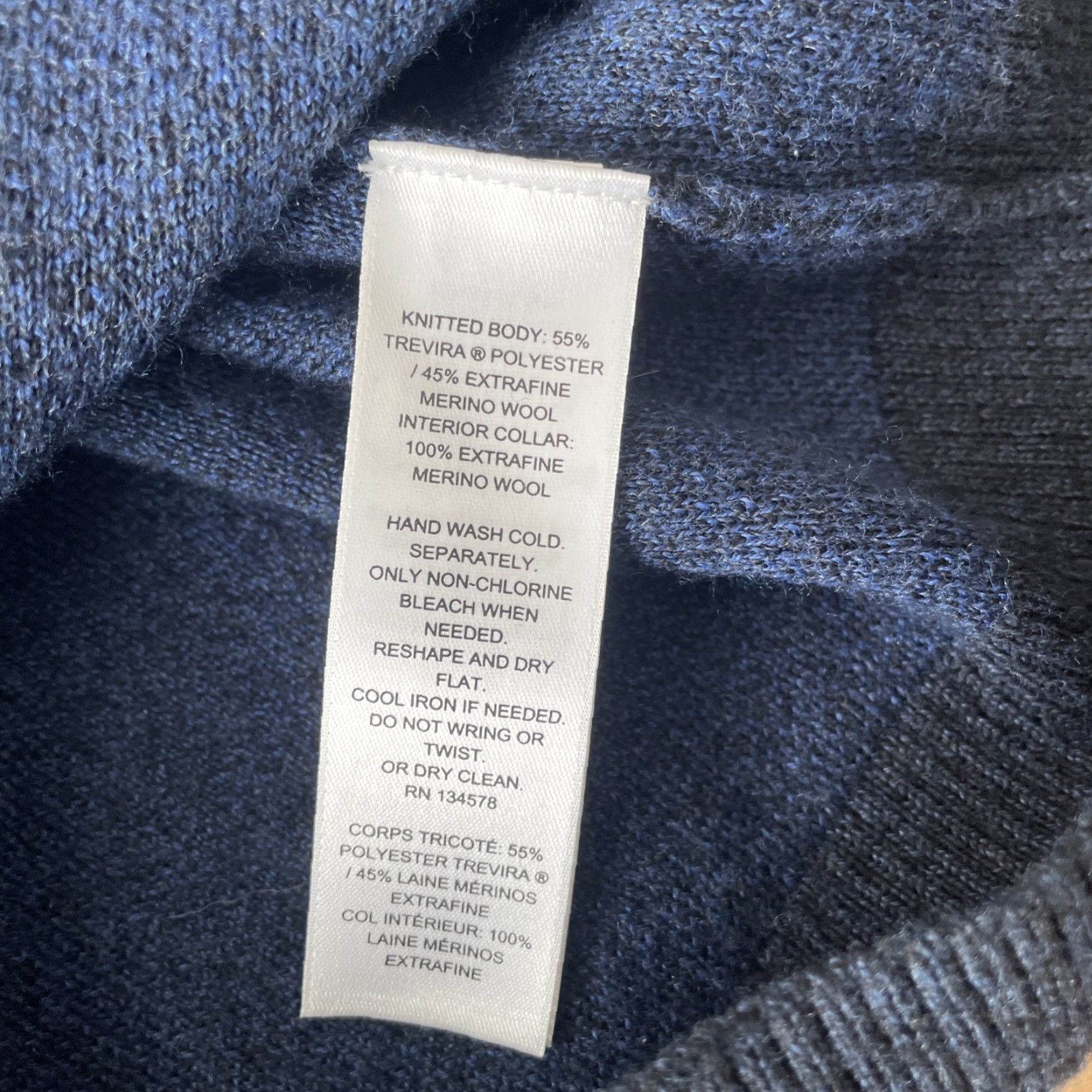 Vineyard Vines Vineyard Vines 1/4 Zip Merino Wool Pullover Mens XL Blue Sweatshirt Shirt Size US XL / EU 56 / 4 - 7 Thumbnail