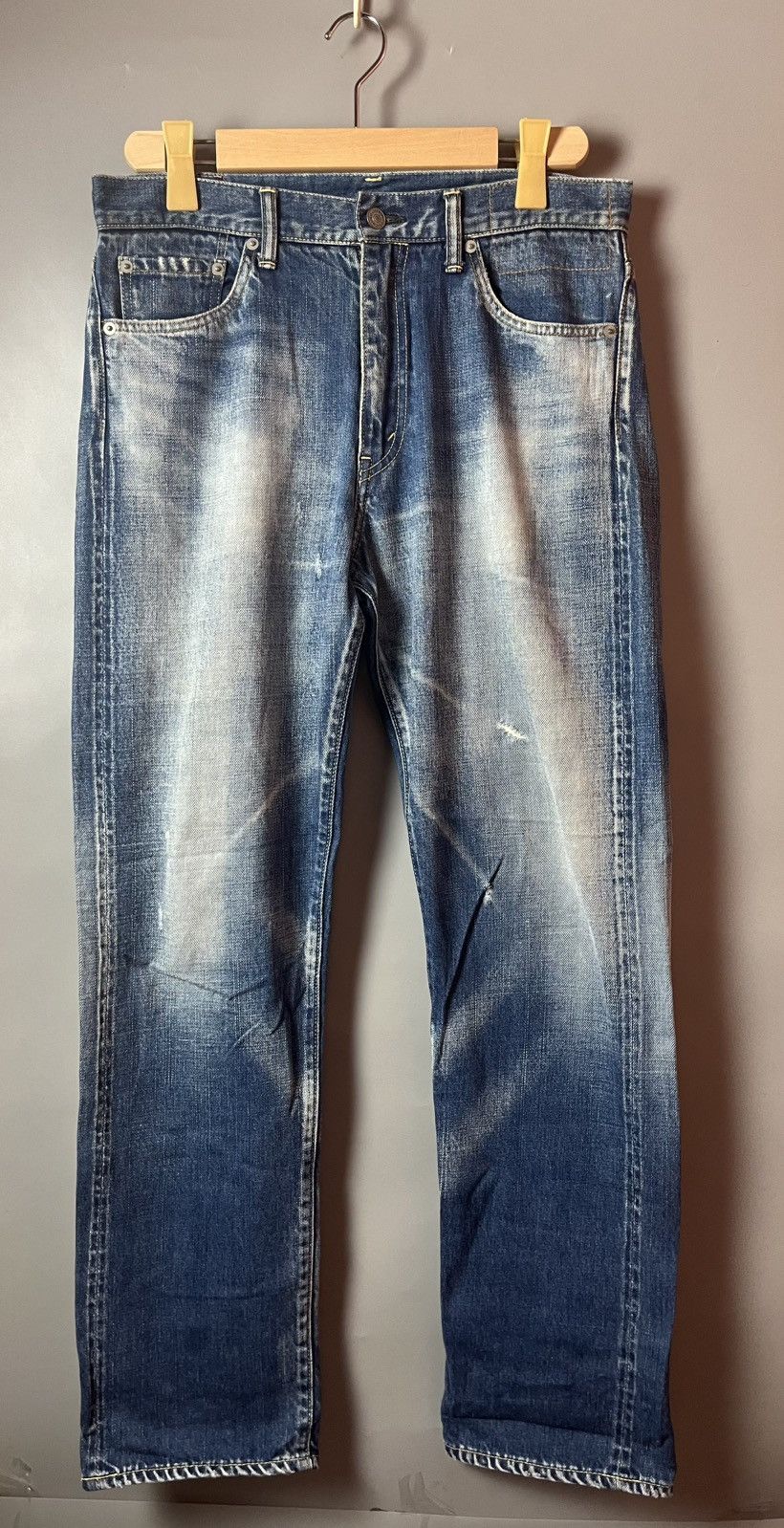 Visvim Visvim 03FW Fluxus Washed Denim | Grailed
