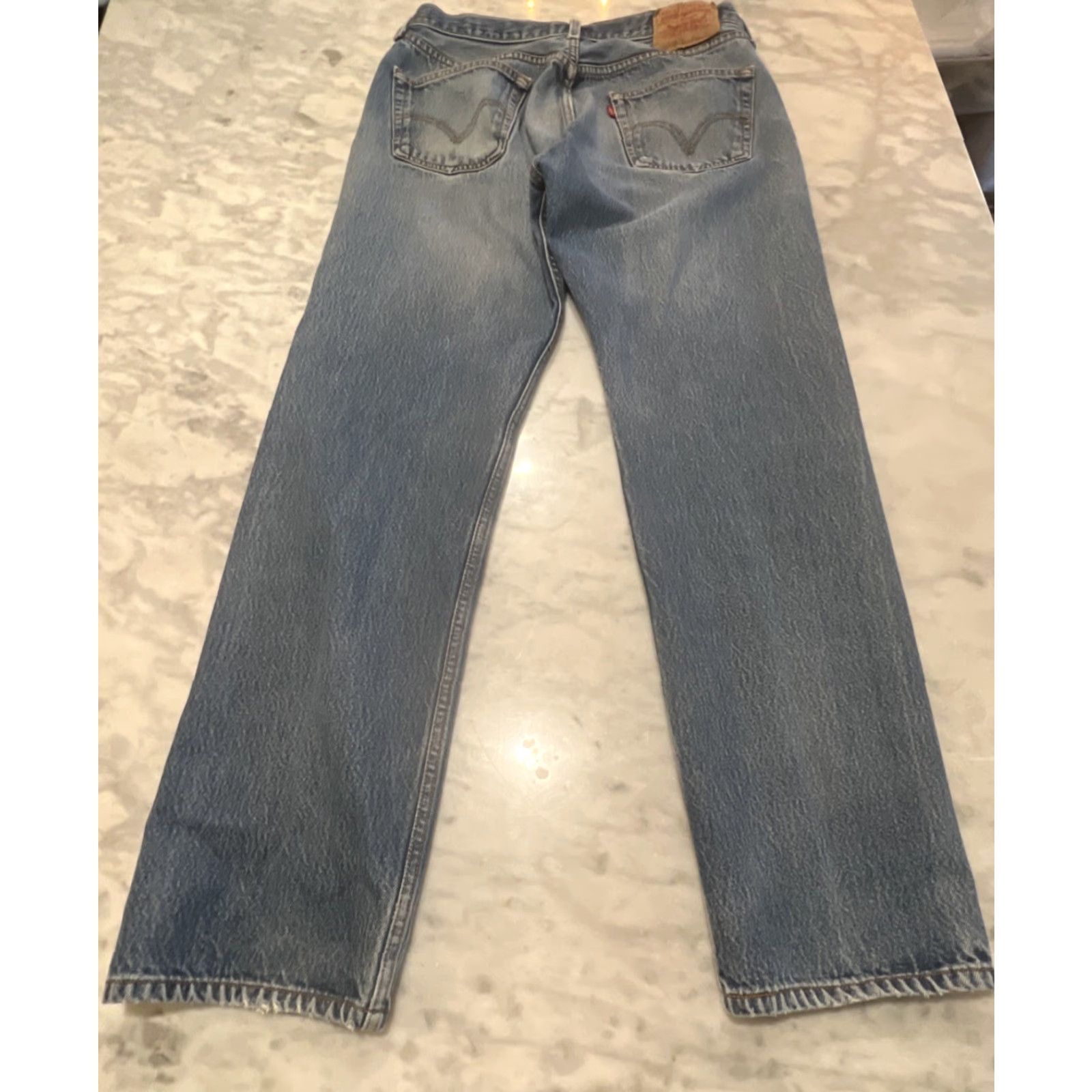 Levi's Levi’s 501 XX Jeans Men Blue 32x30 Regular Denim Cotton 5-Pocket USA 90s Straight Mexico Frayed Stains Size US 32 / EU 48 - 4 Thumbnail