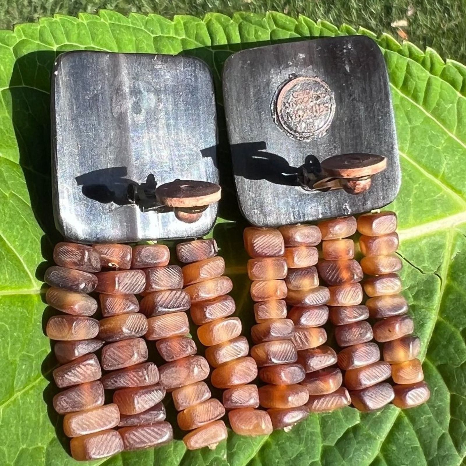 & Other Stories Vintage - Signed - Gerda Lynngaard Monies Drop Earrings Size ONE SIZE - 3 Thumbnail