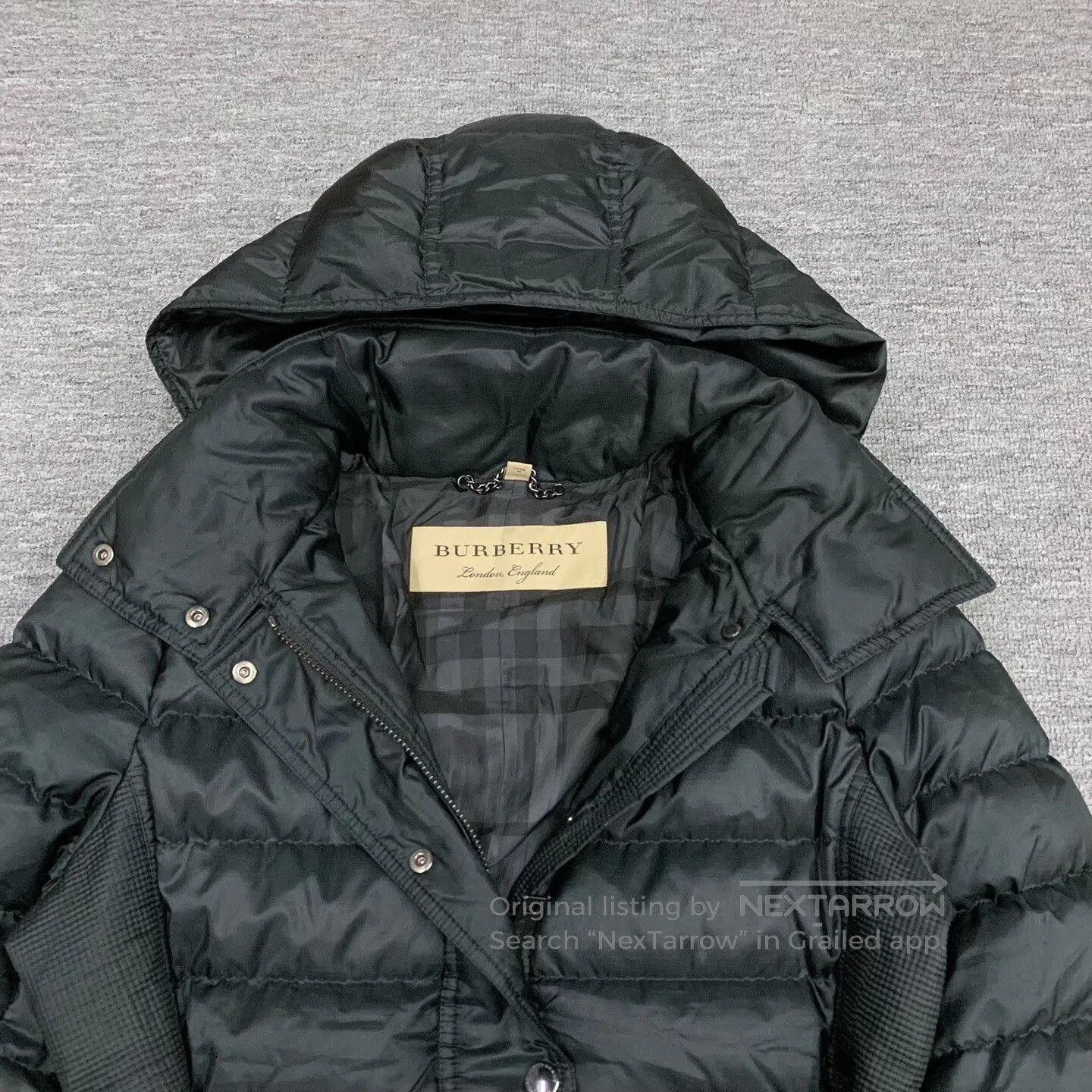 Burberry Burberry Black Long Down Jacket with Belt. Size M / US 6-8 / IT 42-44 - 7 Thumbnail