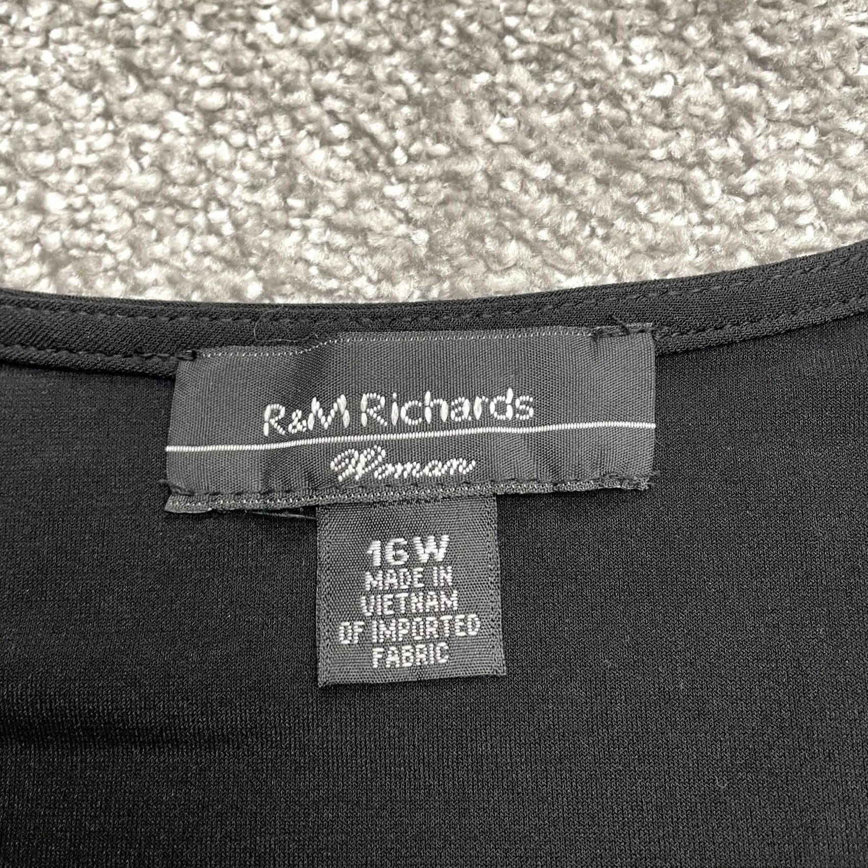 Vintage R&M Richards Jacket Womens 16W Black Open Cropped Plus Size Lightweight Stretch Work Size XXL / US 16-18 / IT 52-54 - 5 Thumbnail