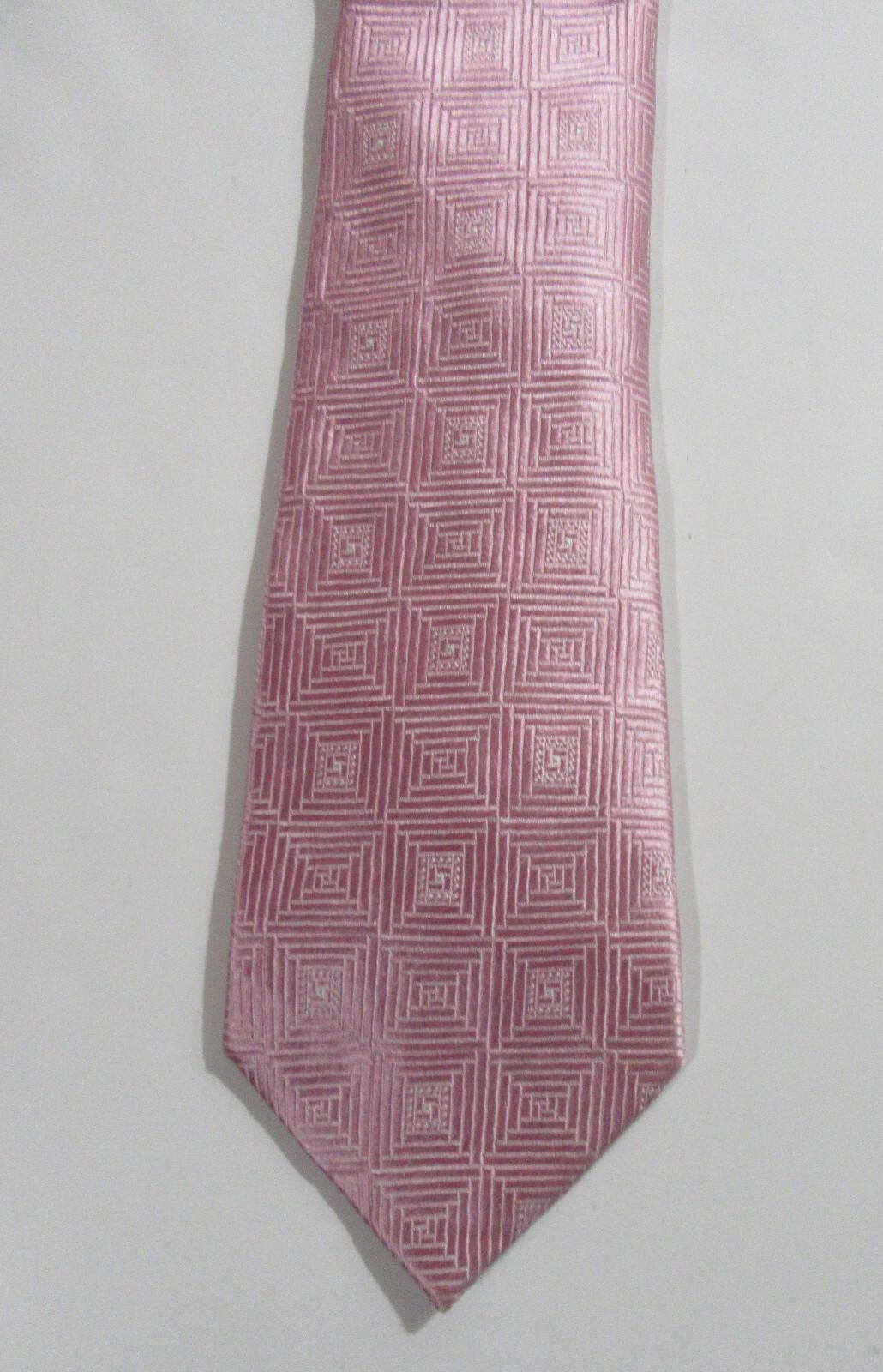 Designer Donald J. Trump Signature Collection Necktie Pink w Squares Size ONE SIZE - 3 Thumbnail