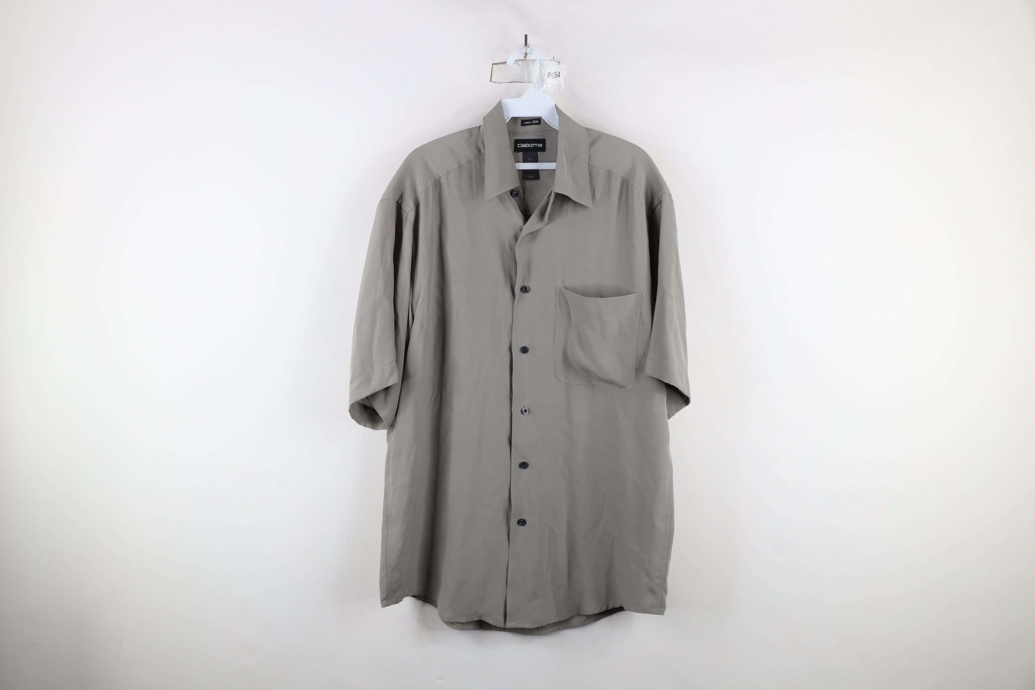 Vintage Vintage 90s Streetwear Silk Short Sleeve Button Shirt Gray Size US M / EU 48-50 / 2 - 1 Thumbnail