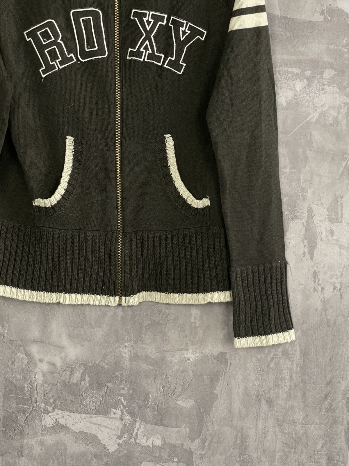 Japanese Brand × Quiksilver Roxy Y2K Knit 1/3 Zip Archive Type Sweater Size M / US 6-8 / IT 42-44 - 6 Thumbnail