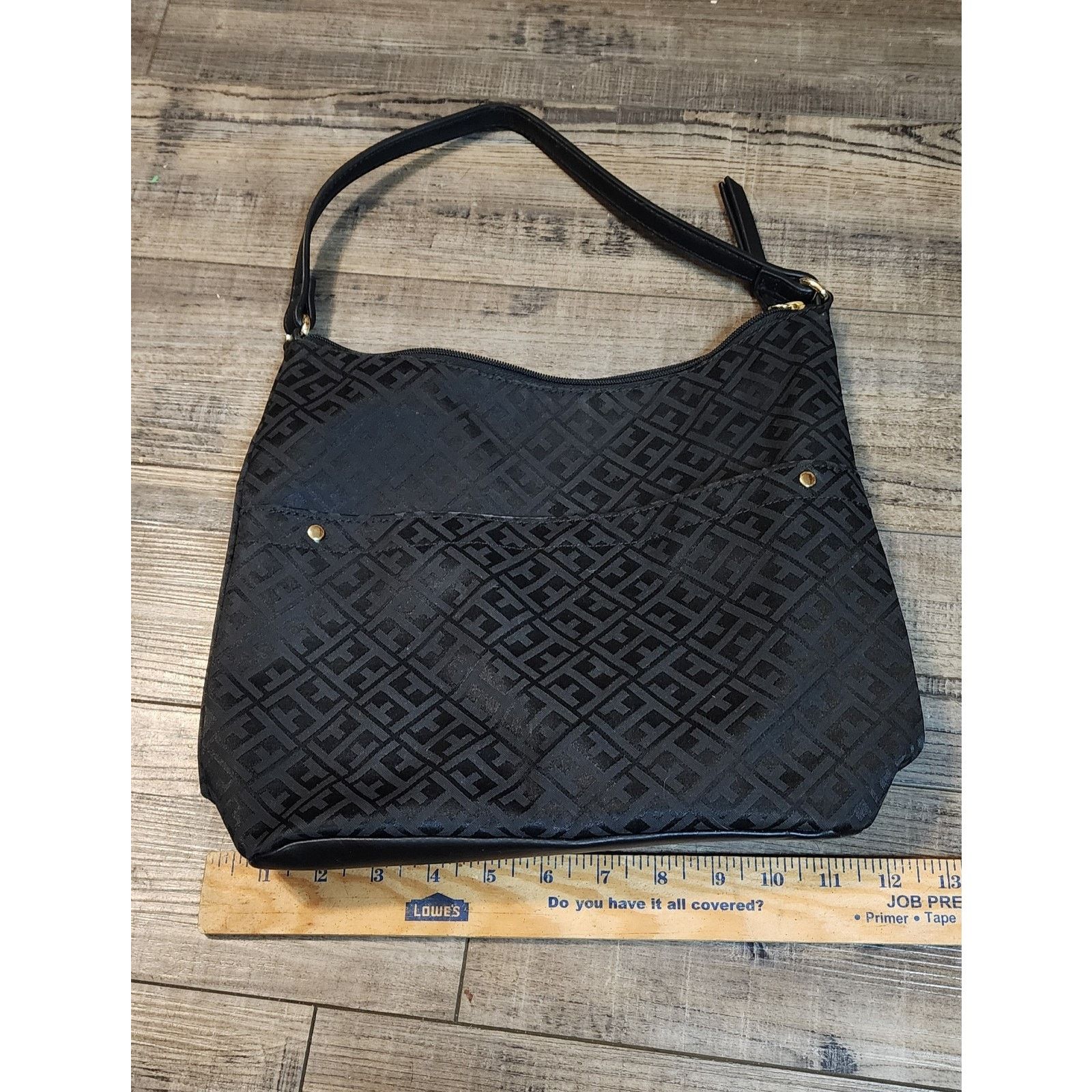 Tommy Hilfiger Tommy Hilfiger Black On Black Handbag Purse Some Wear Y Size ONE SIZE - 7 Thumbnail