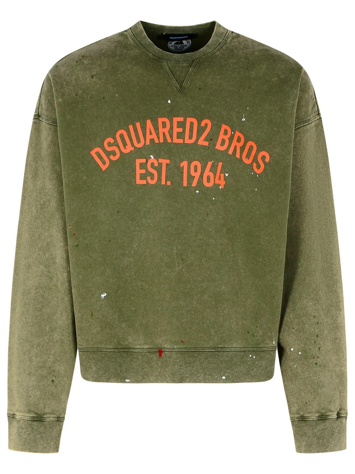 Dsquared2 DSQUARED2 'Cypro' Green Cotton Sweatshirt Size US M / EU 48-50 / 2 - 1 Thumbnail