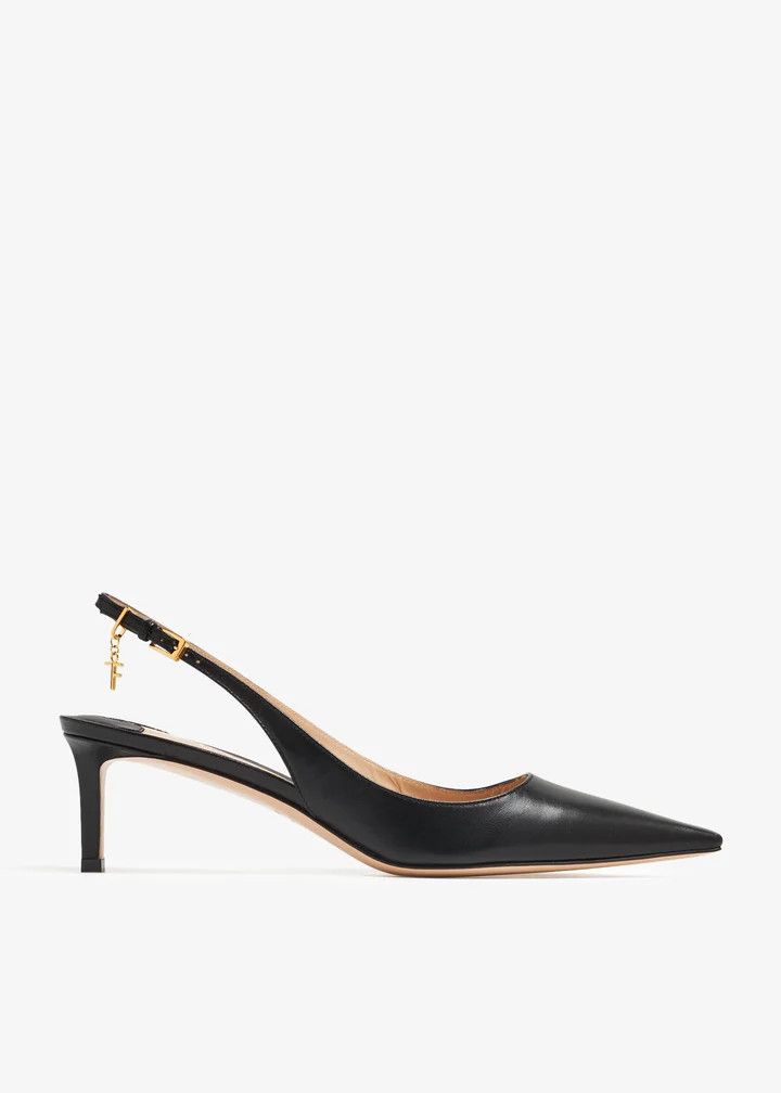 Tom Ford o1loc1c0326 W3393 Slingbacks Pumps in Black Size US 8 / IT 38 - 1 Thumbnail