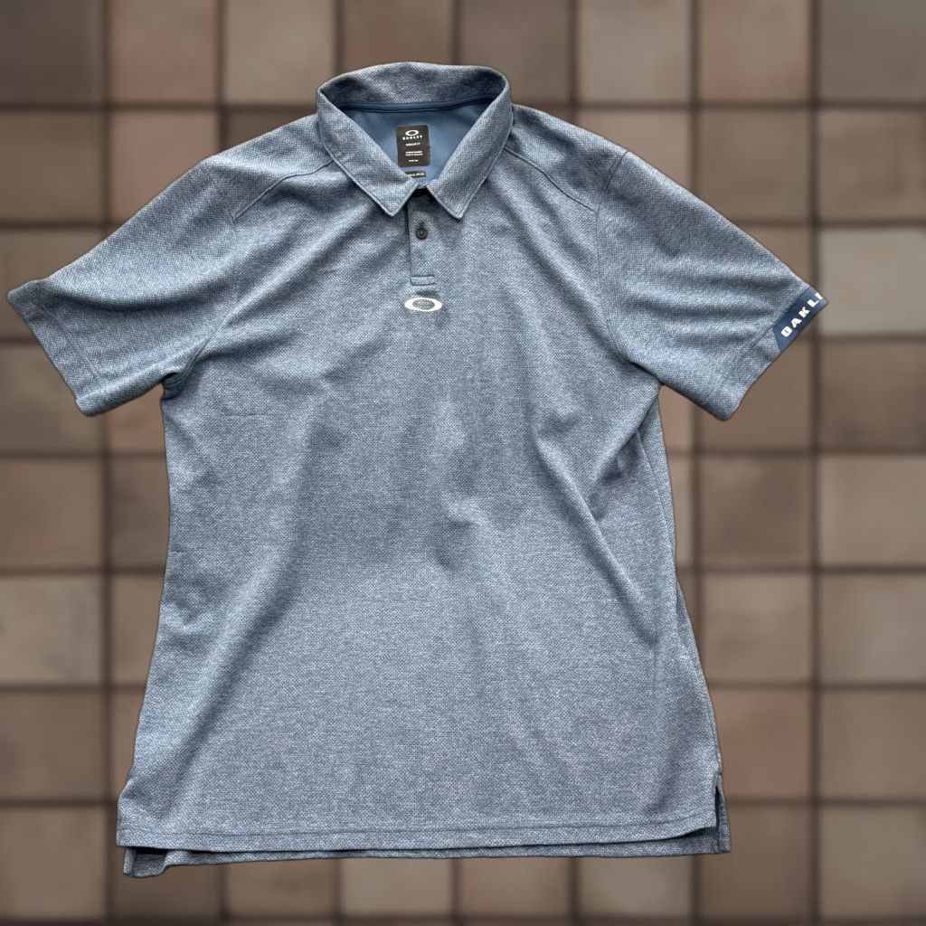 Oakley Oakley Polo Shirt Mens XL Blue Regular Fit Golf Performance Polo Shirt Regular Fit XL Blue Oakley Ellipse Logo Mens Polo Shirt Size US XL / EU 56 / 4 - 1 Thumbnail