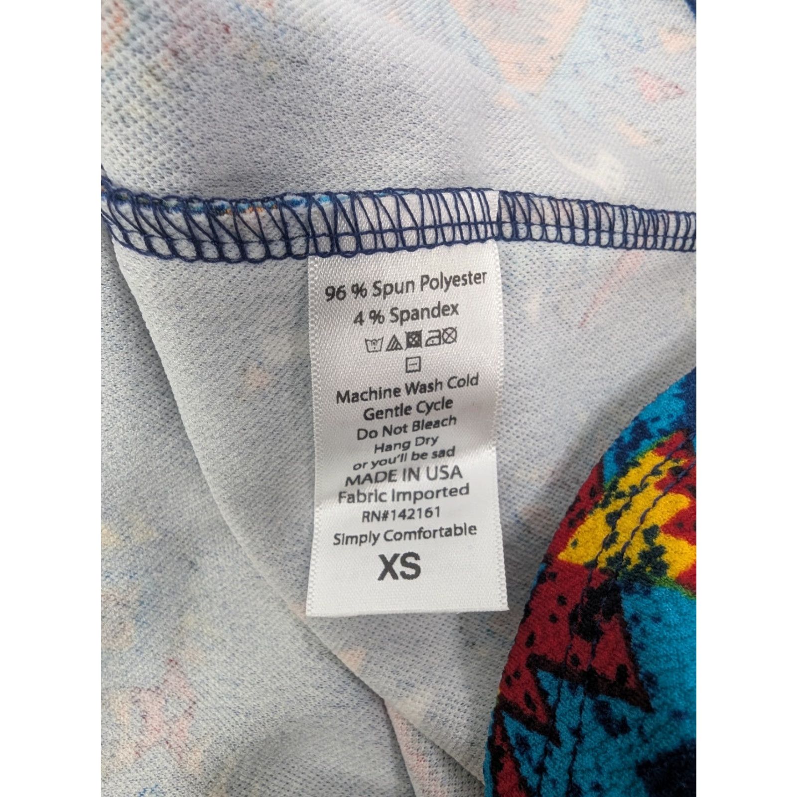 Vintage NWT LuLaRoe Cassie Midi Skirt XS Blue Aztec Geometric Print Size 26" / US 2 / IT 38 - 6 Thumbnail