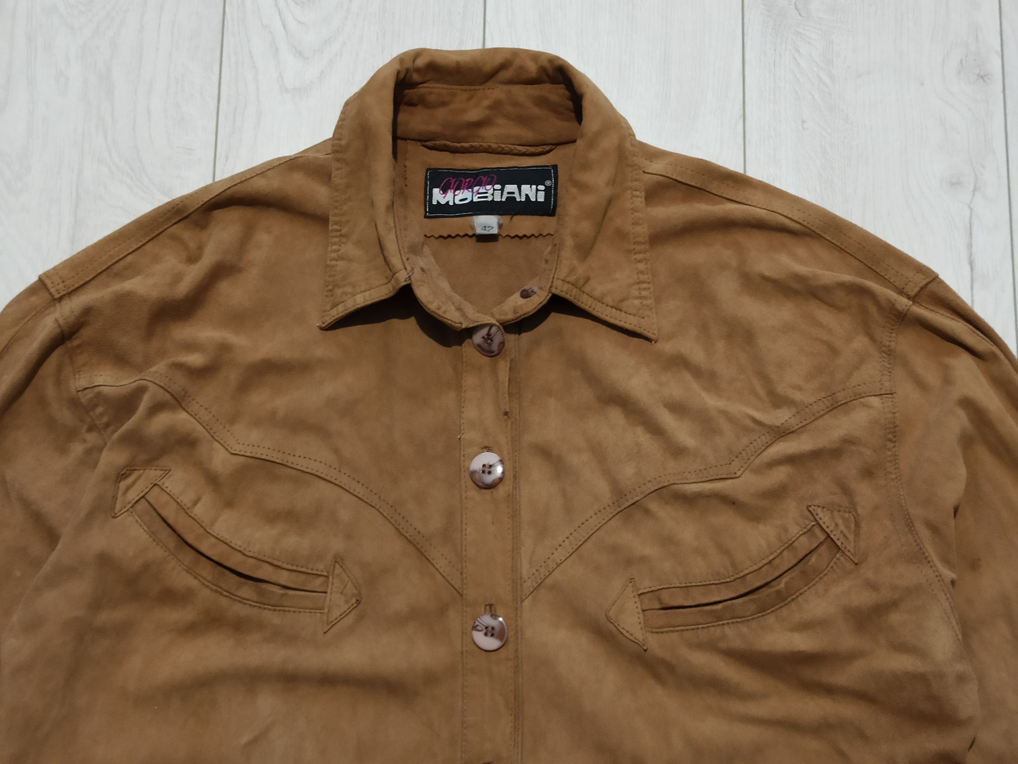 Other Vintage Giorgio Mobiani Suede Overshirt Size L / US 10 / IT 46 - 2 Thumbnail