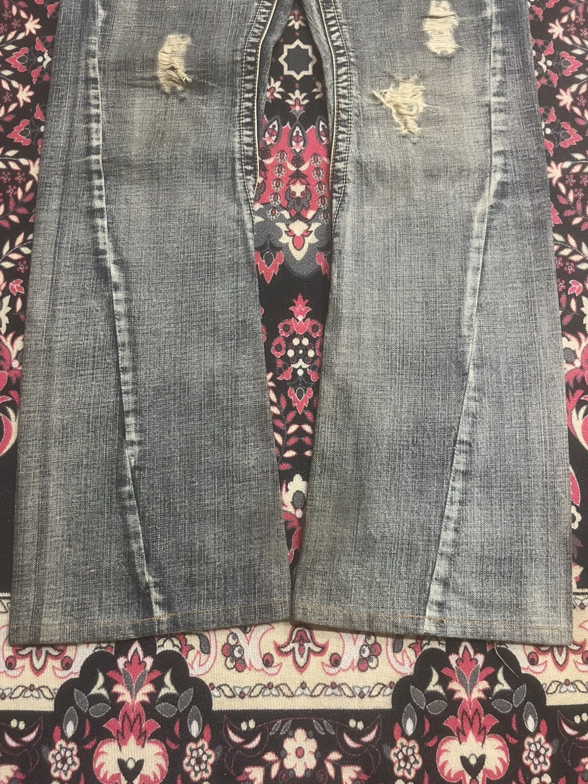 semanticdesign Semantic Design Phyton Detailed Mud Washed Spiral Flare Jean Size US 30 / EU 46 - 8 Thumbnail