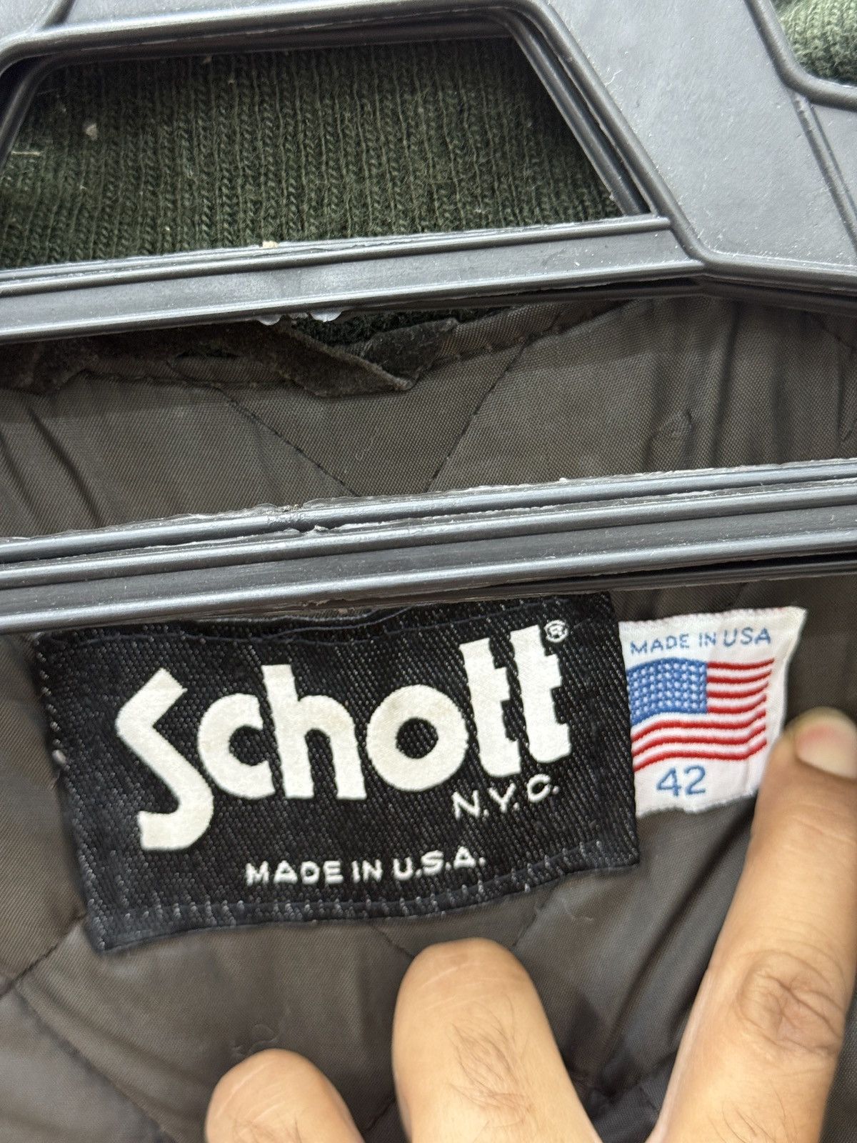 Schott 🔥🔥🔥ARCHIVE VTG SCHOTT USA VARSITY JACKET Size US L / EU 52-54 / 3 - 8 Thumbnail