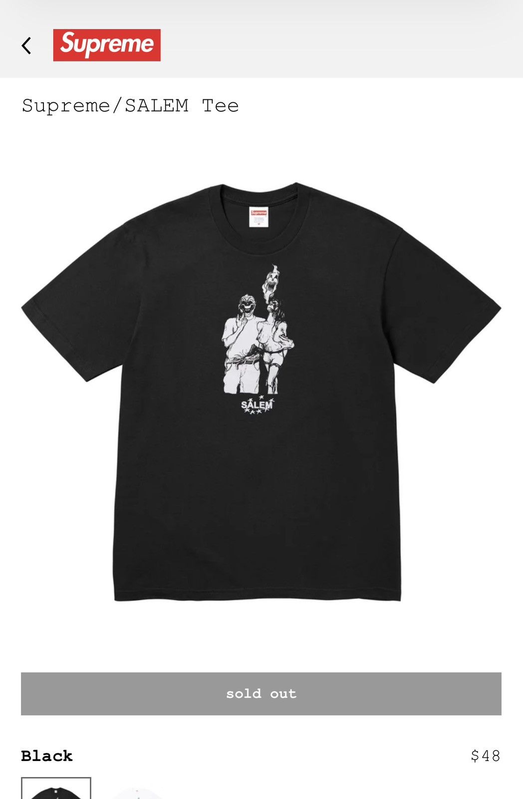 S4LEM × Supreme Supreme x Salem tee | Grailed