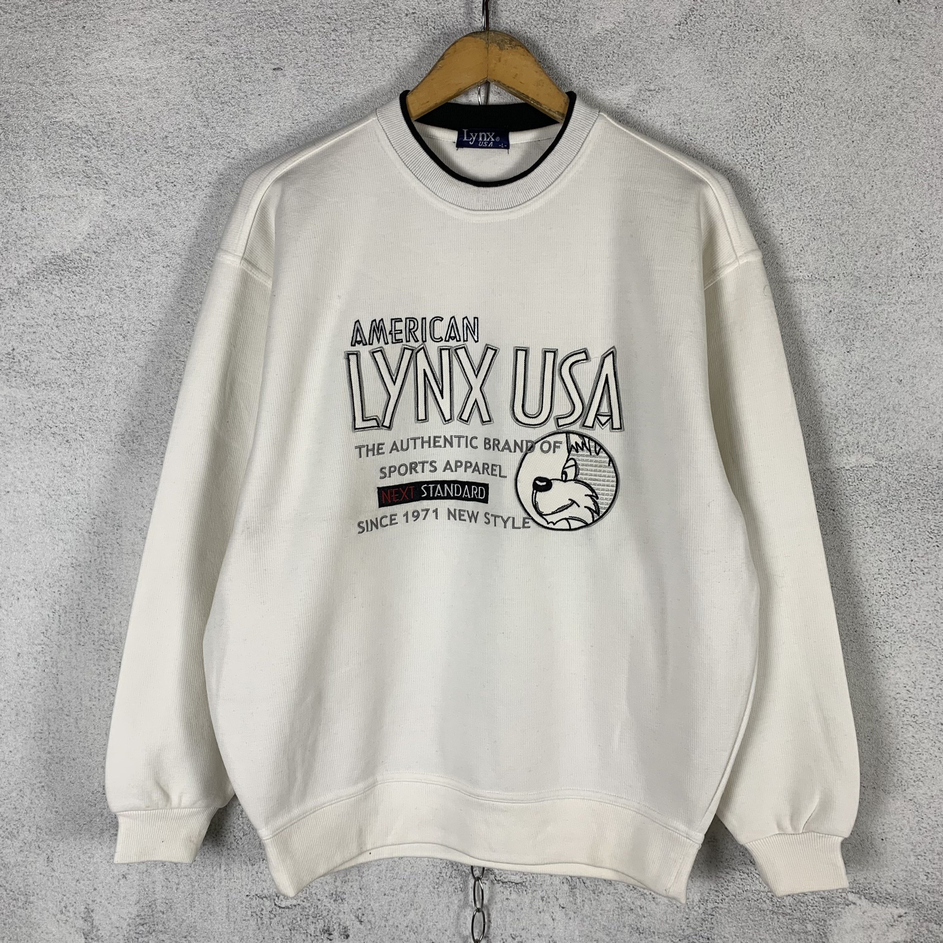 Vintage Vintage Lynx USA Sweatshirt Crewneck Size US L / EU 52-54 / 3 - 1 Thumbnail