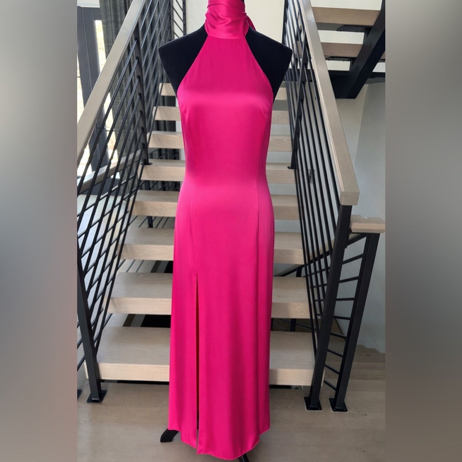 Other New 100% Silk Marciano Pink Evening Gown size S Size S / US 4 / IT 40 - 1 Thumbnail