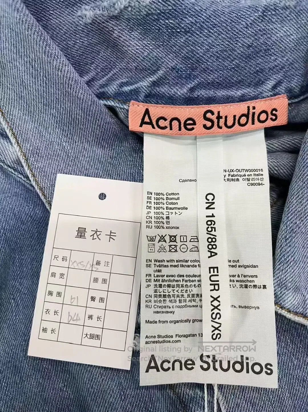 Acne Studios Acne Studios Embroidered Denim Jacket. Size US XXS / EU 40 - 4 Thumbnail