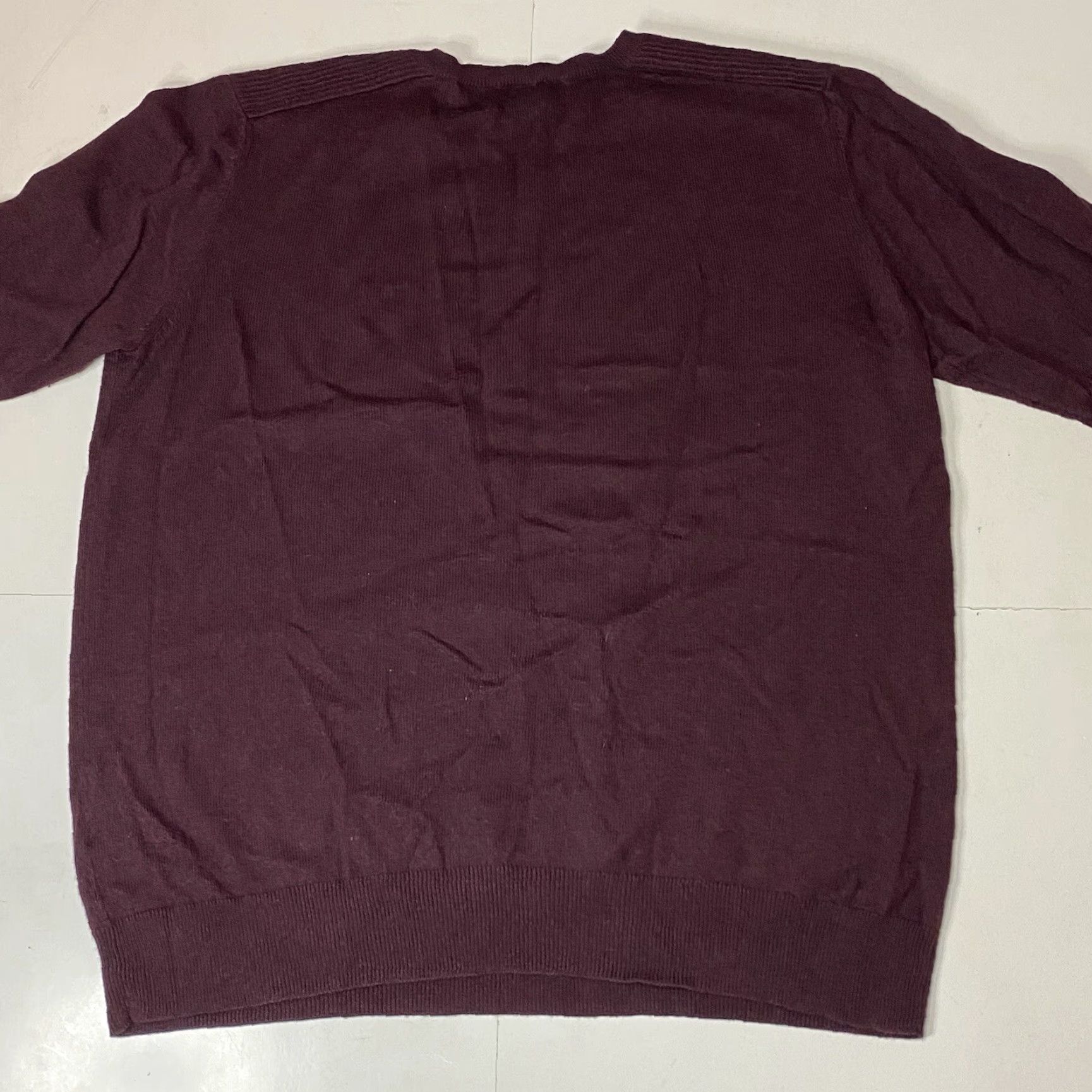 Vintage Marc Anthony Sweater Mens Large Maroon V-Neck Knit Pullover Cashmere Blend Size US L / EU 52-54 / 3 - 4 Thumbnail