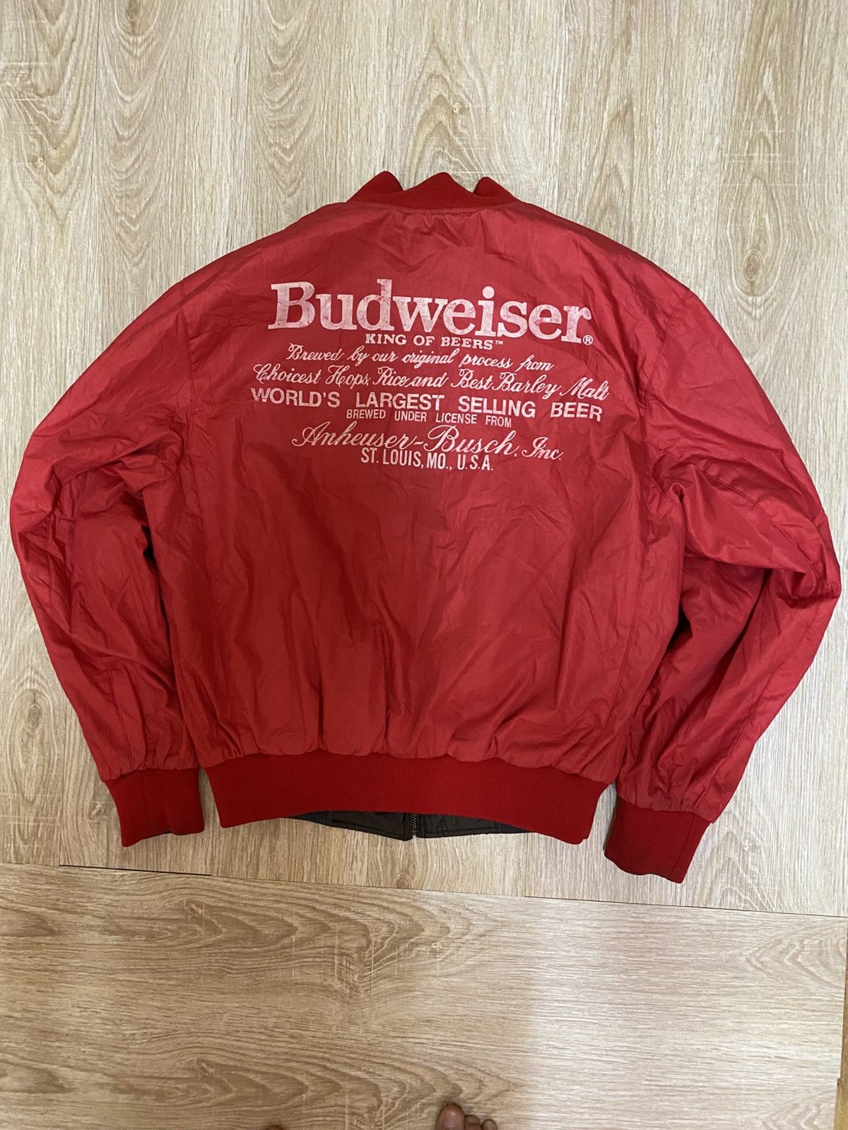 Budweiser Vintage Budweiser reversible wax bomber jacket Size US M / EU 48-50 / 2 - 8 Thumbnail