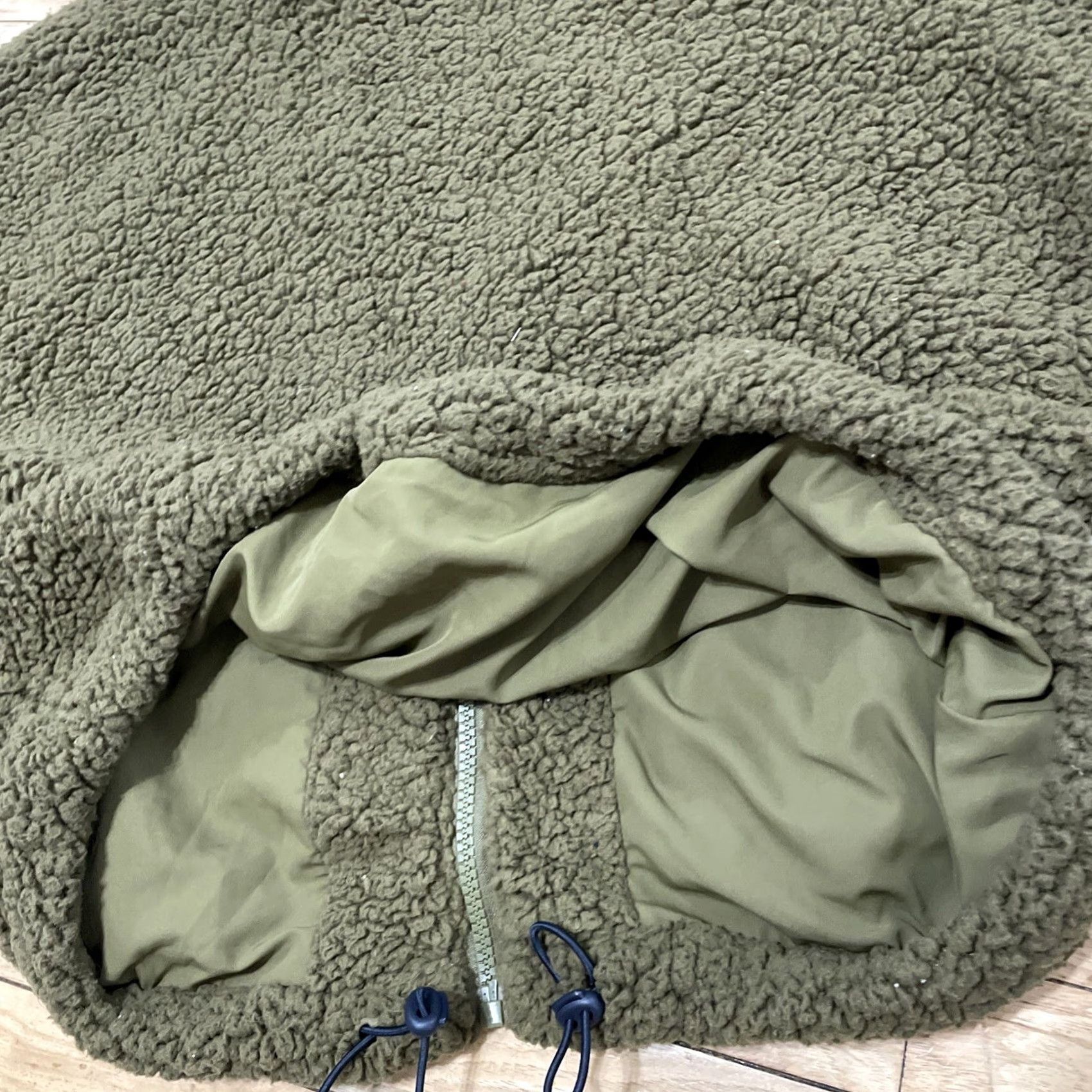 Urban Outfitters Urban Outfitters Sherpa Fleece Crop Jacket Women L Green Deep Pile Boho Outdoor Crop Jacket Size L / US 10 / IT 46 - 6 Thumbnail