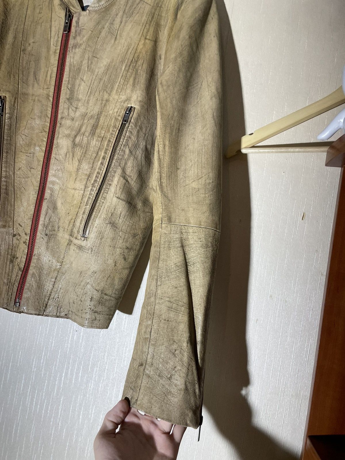 Designer × Diesel Black Gold × Japanese Brand Diesel Black Gold rare leather biker jacket Size US S / EU 44-46 / 1 - 8 Thumbnail