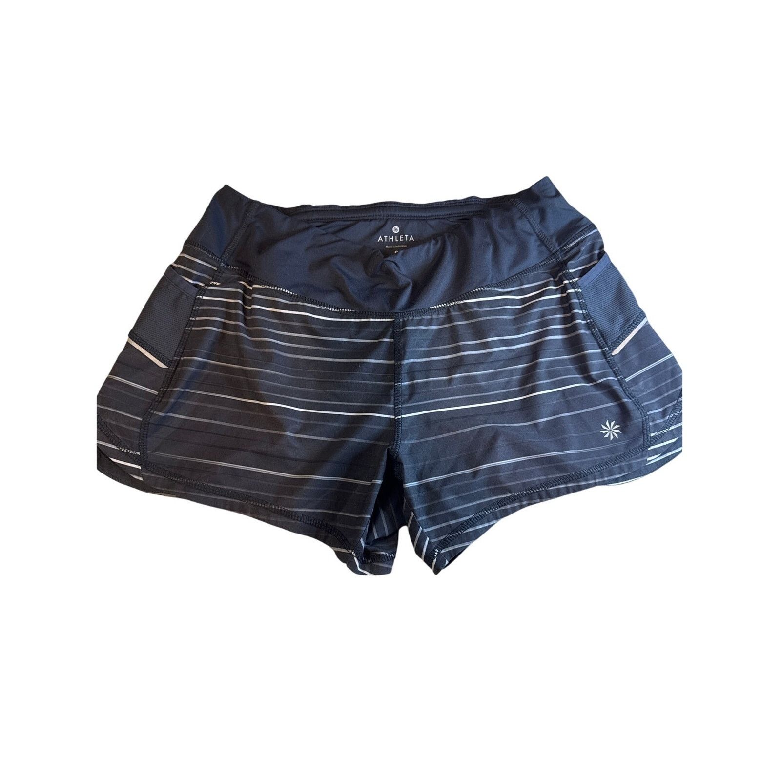 Athleta Athleta Ready Set Go Running Shorts in Black Fusion Stripe Size 25" / US 0 / IT 36 - 1 Thumbnail