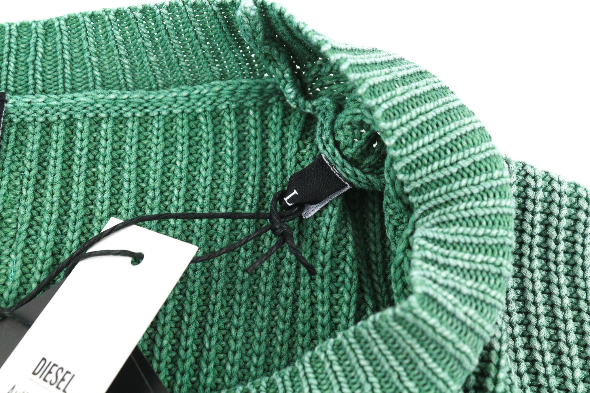Diesel K-KENTUCKY L Washed Crew Knit Green Jumper 40146 Size US L / EU 52-54 / 3 - 7 Thumbnail