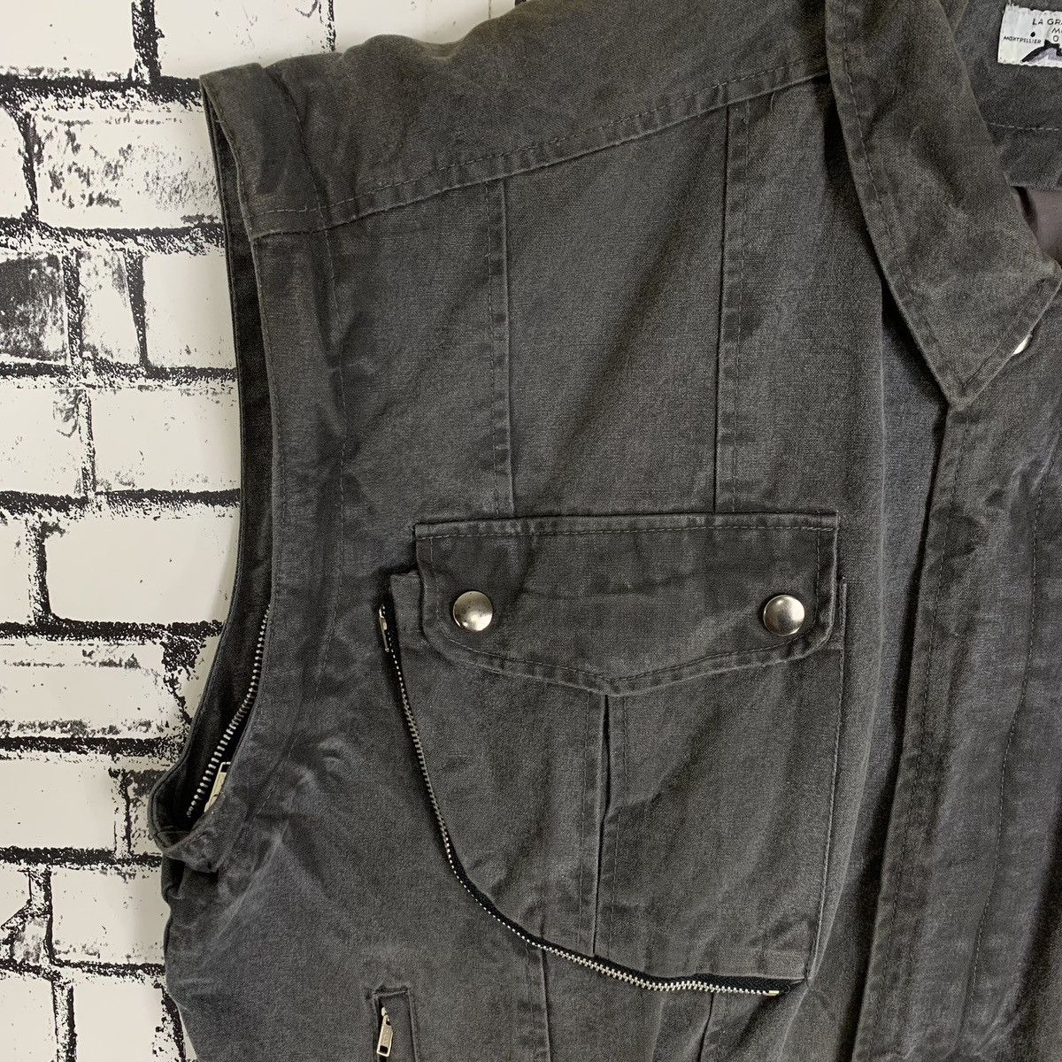Designer France Denim Bomber Jacket La Grande Motte Size US S / EU 44-46 / 1 - 9 Thumbnail