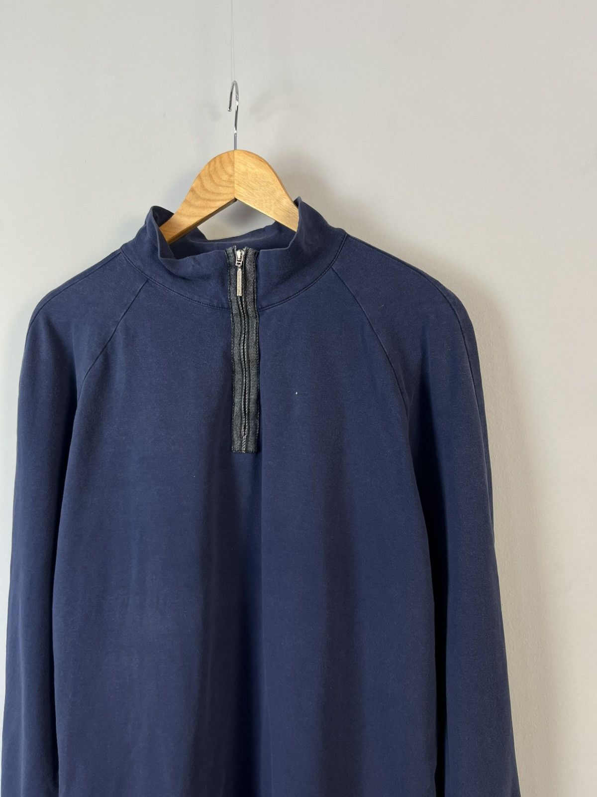 Valentino × Vintage Valentino Jeans Vintage Y2K Cotton 1/4 Zip Sweatshirt Italy Size US L / EU 52-54 / 3 - 3 Thumbnail
