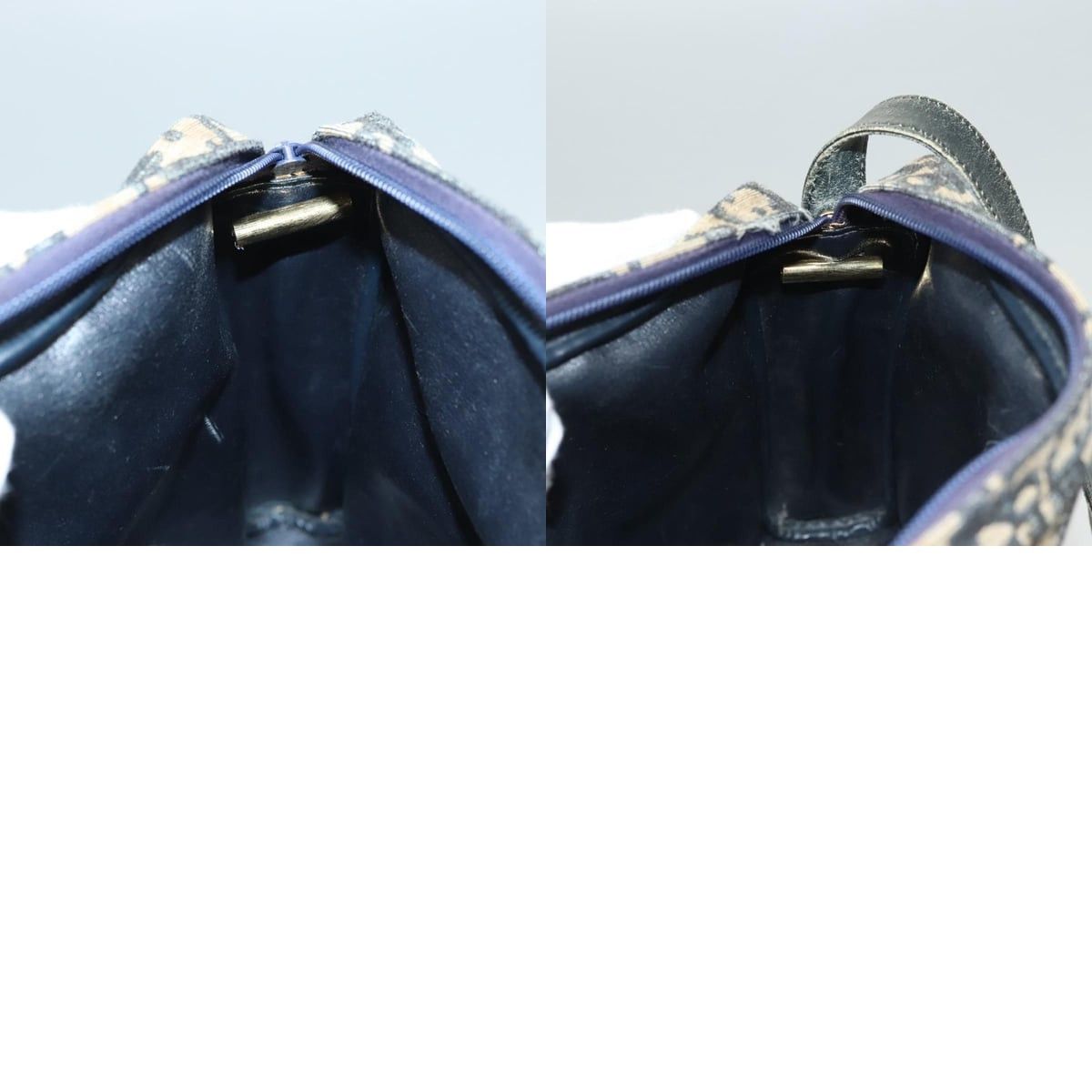 Dior DIOR Trotter Canvas Shoulder Bag Navy Gold Size ONE SIZE - 12 Thumbnail