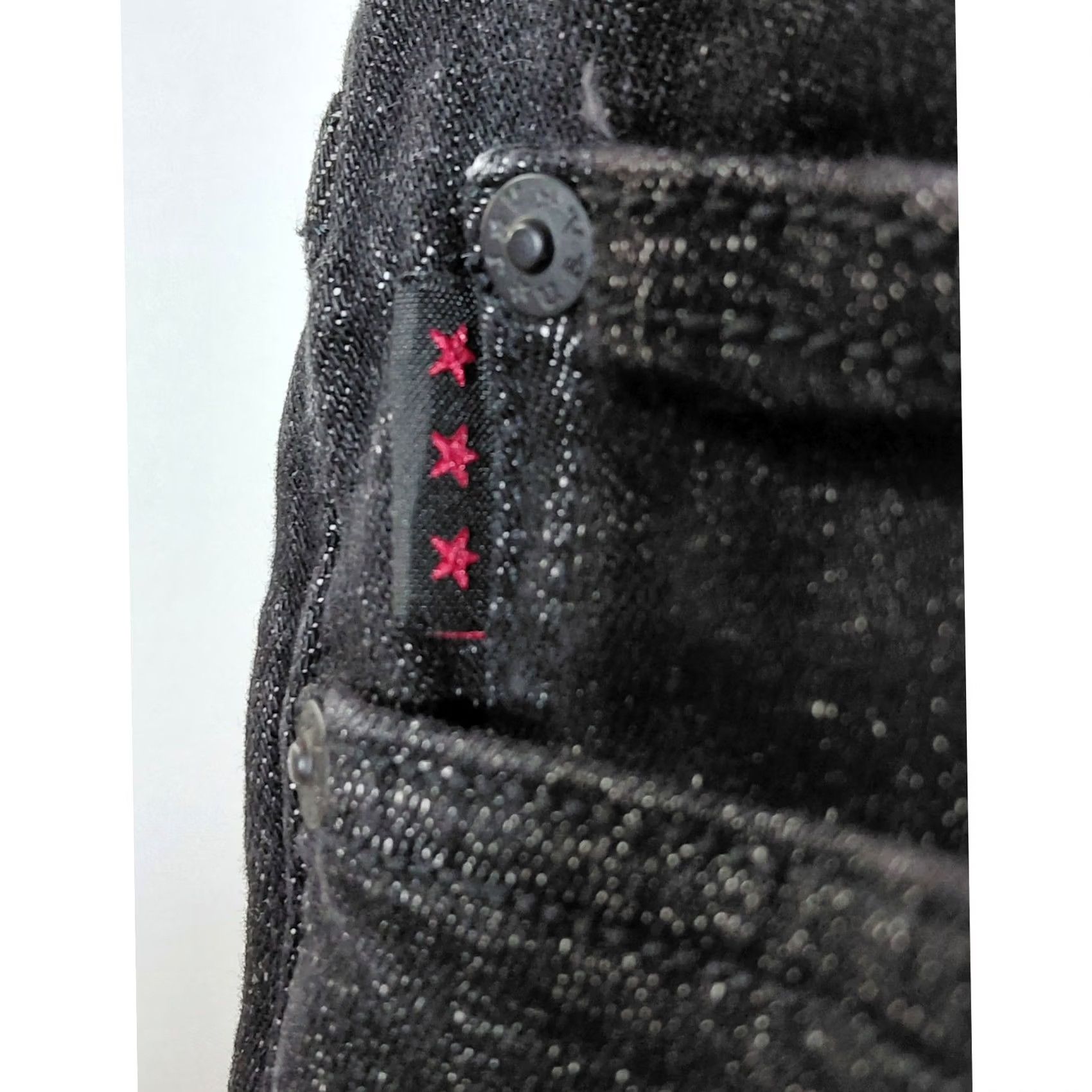 John Varvatos JOHN VARVATOS U.S.A Jeans Wight Skinny Straight Black Men Size 29 31 Inseam Stretch Cotton Blend Button Fly Denim Vintage No Mens Size US 29 - 2 Thumbnail