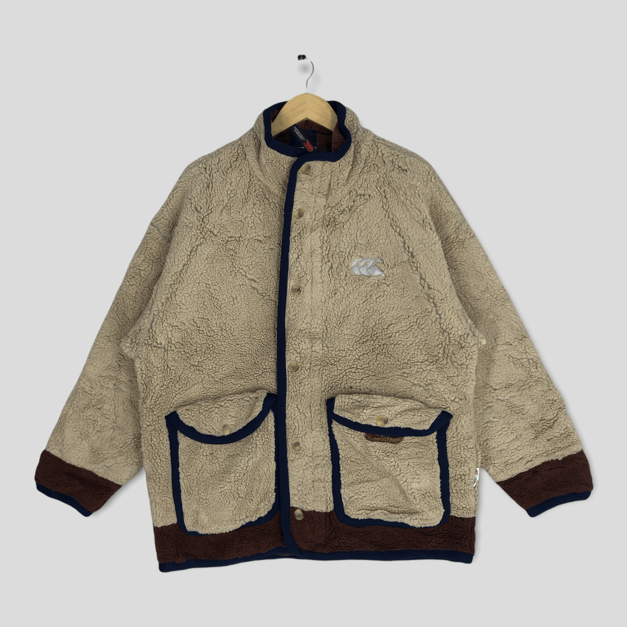 CANTERBURY New Zealand Rugby Button Fleece Jacket Large